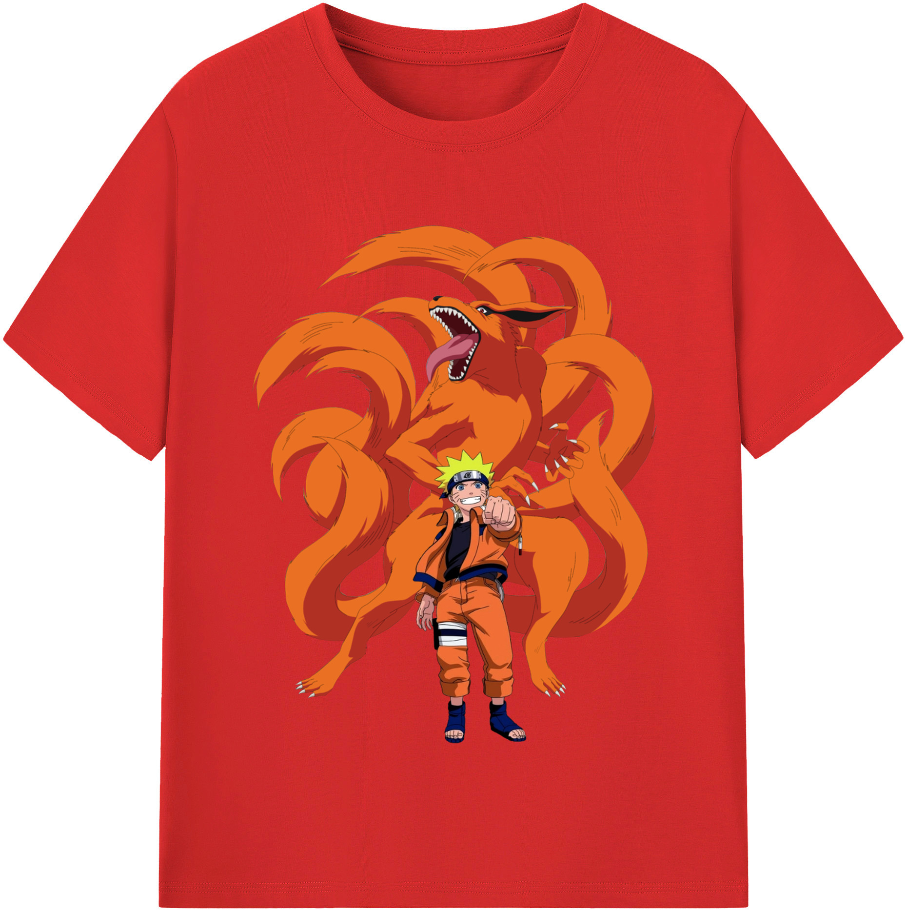 （画像用） NARUTO -ナルト- うずまき ナルト Uzumaki Naruto レディースカジュアルプリントTシャツ（綿100％）