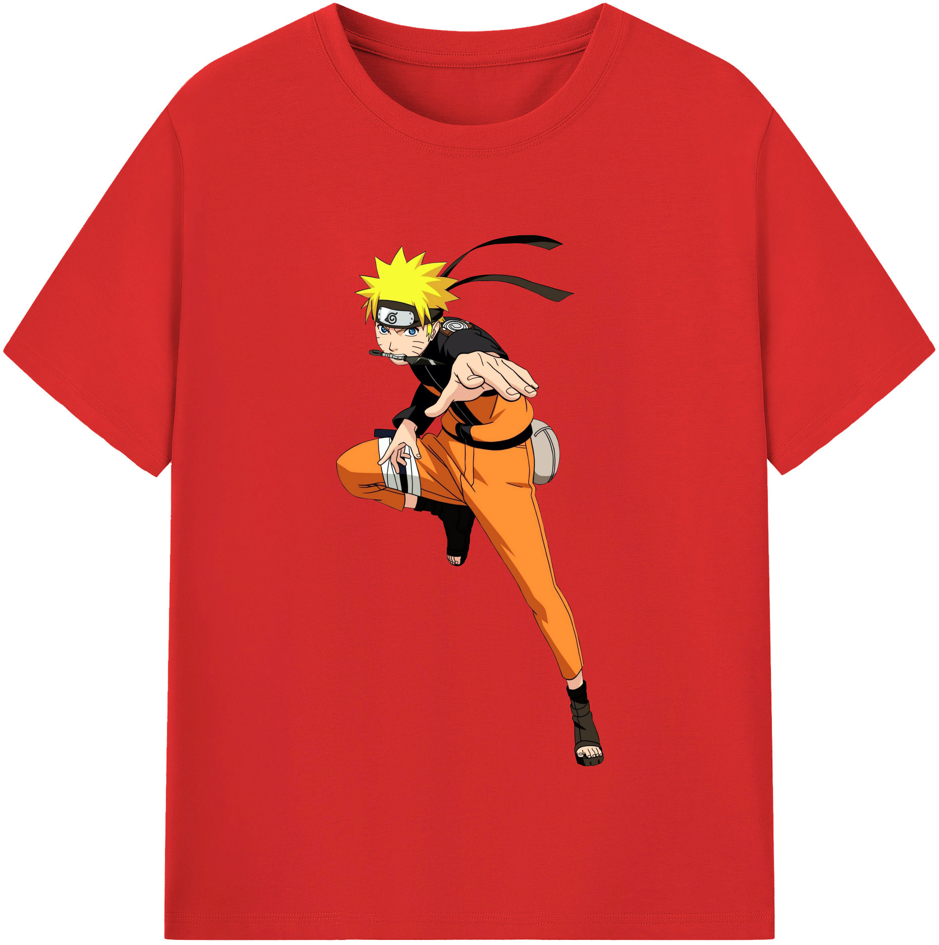 （画像用） NARUTO -ナルト- うずまき ナルト Uzumaki Naruto レディースカジュアルプリントTシャツ（綿100％）