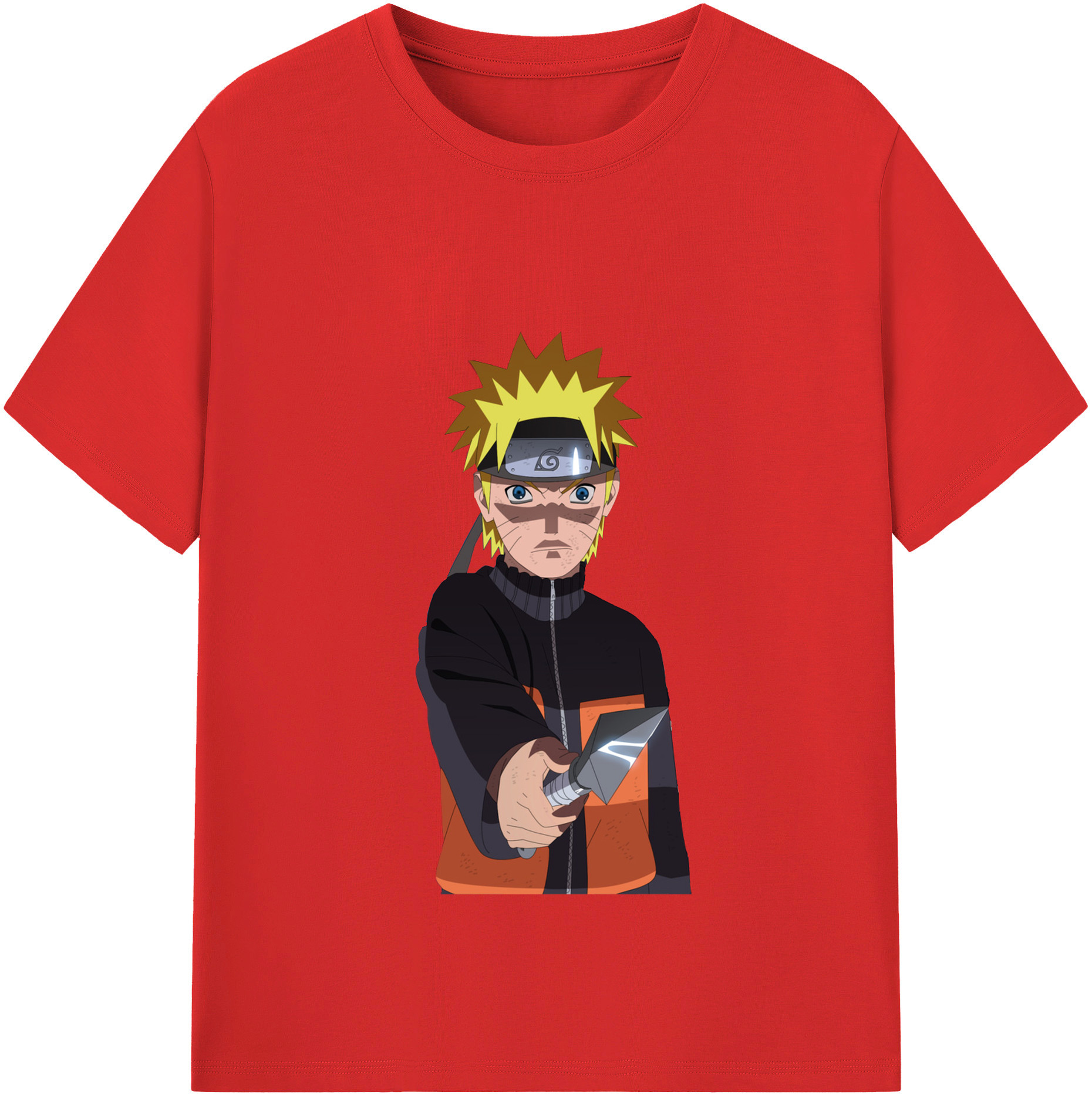 （画像用） NARUTO -ナルト- うずまき ナルト Uzumaki Naruto レディースカジュアルプリントTシャツ（綿100％）