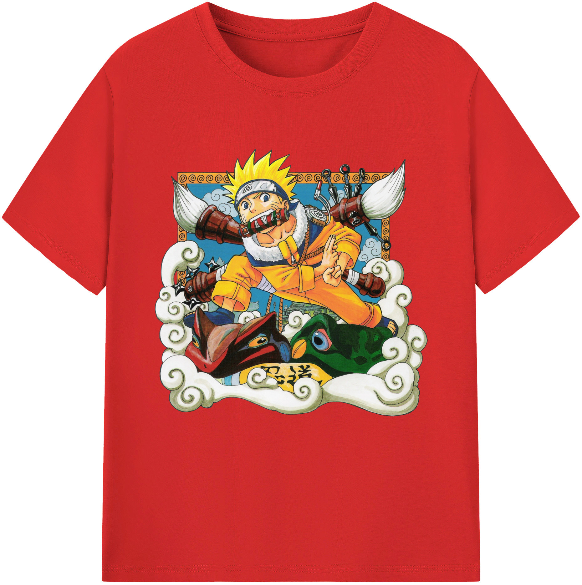 （画像用） NARUTO -ナルト- うずまき ナルト Uzumaki Naruto レディースカジュアルプリントTシャツ（綿100％）