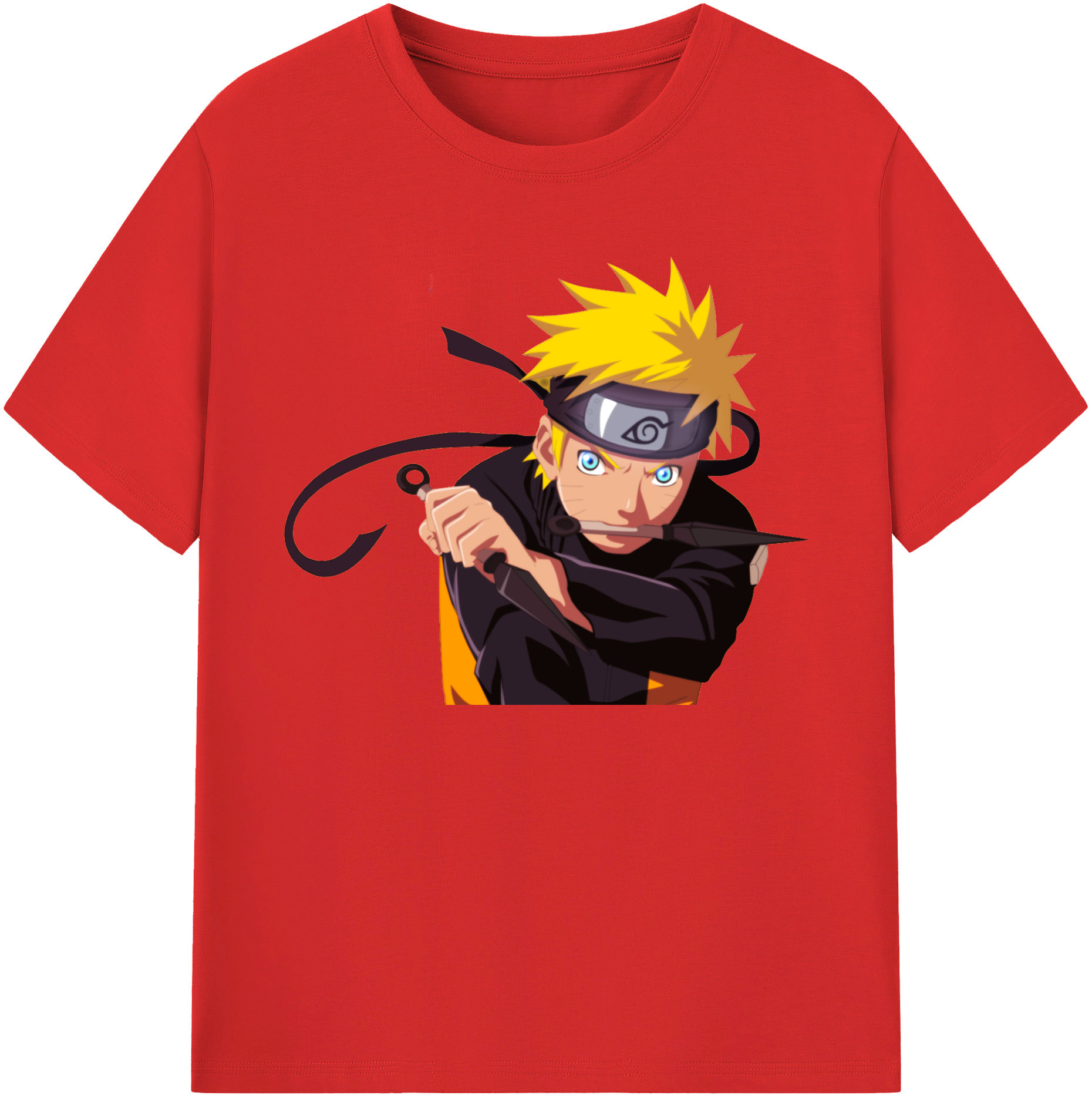 （画像用） NARUTO -ナルト- うずまき ナルト Uzumaki Naruto レディースカジュアルプリントTシャツ（綿100％）