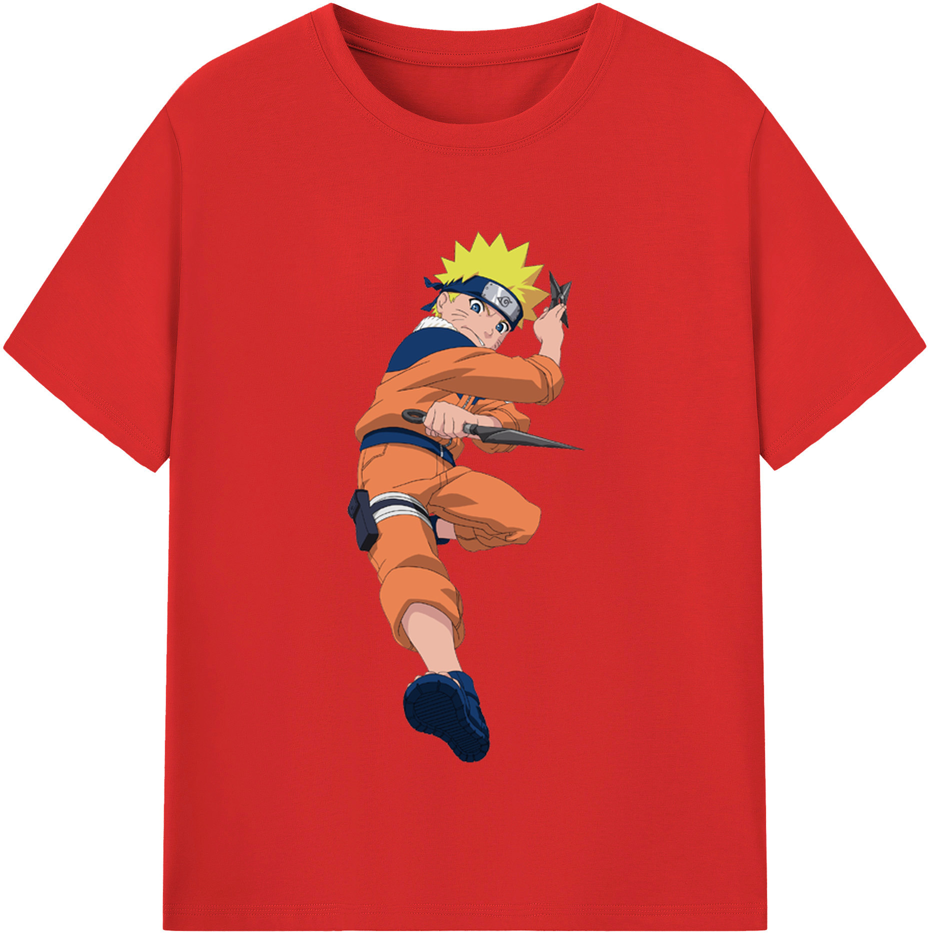 （画像用） NARUTO -ナルト- うずまき ナルト Uzumaki Naruto レディースカジュアルプリントTシャツ（綿100％）