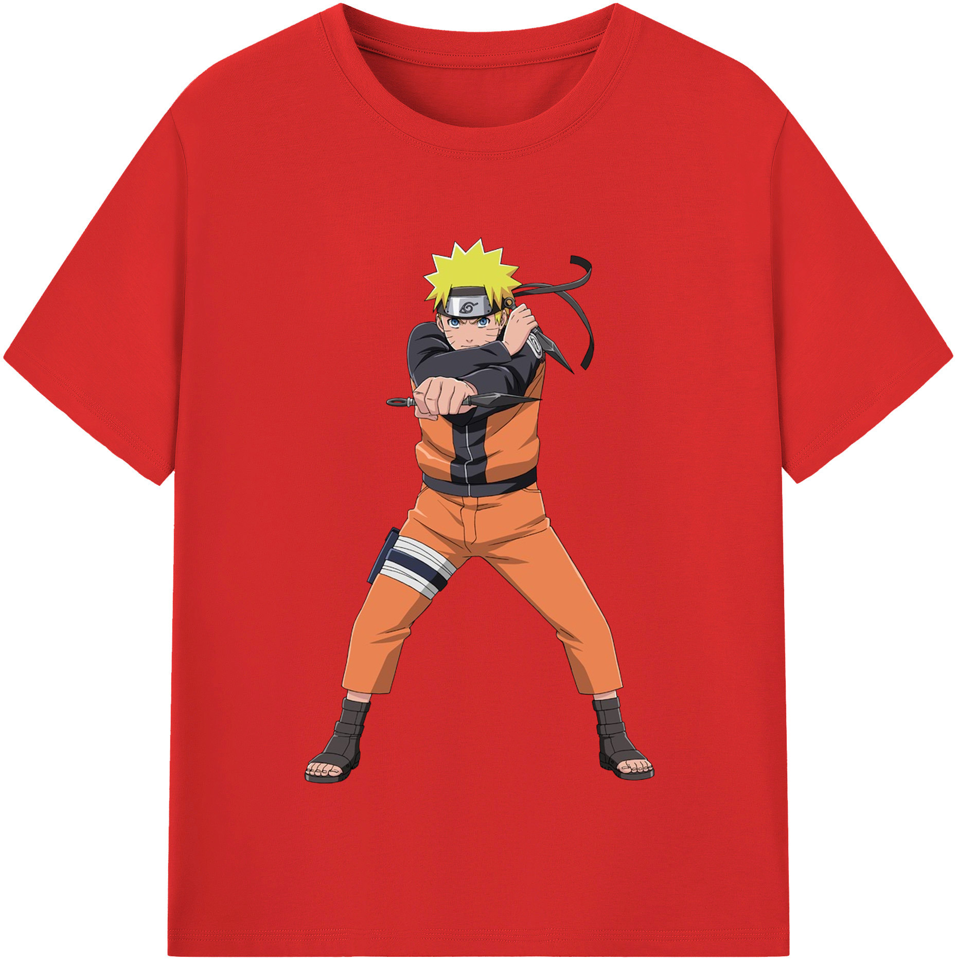 （画像用） NARUTO -ナルト- うずまき ナルト Uzumaki Naruto レディースカジュアルプリントTシャツ（綿100％）