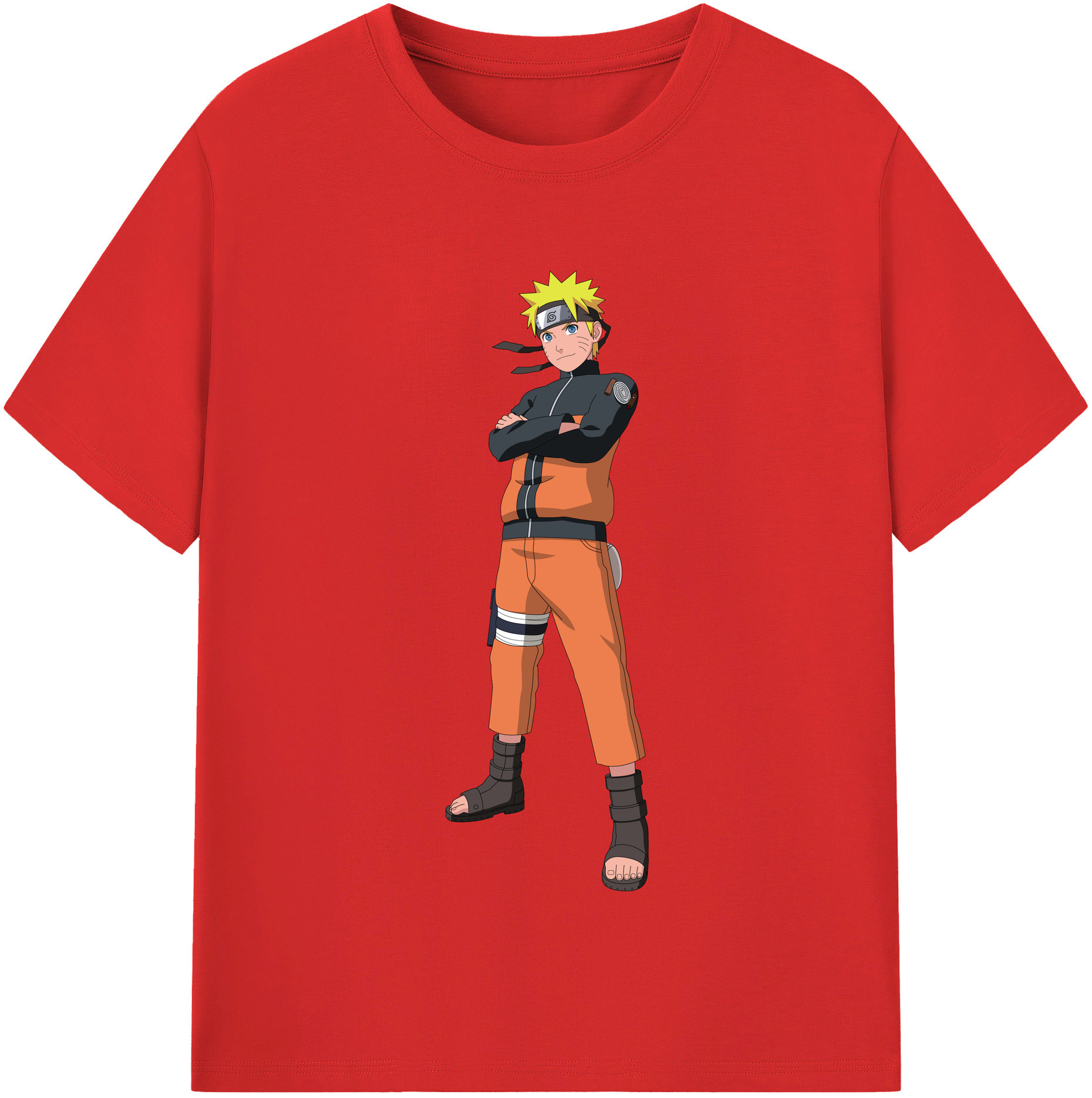 （画像用） NARUTO -ナルト- うずまき ナルト Uzumaki Naruto レディースカジュアルプリントTシャツ（綿100％）