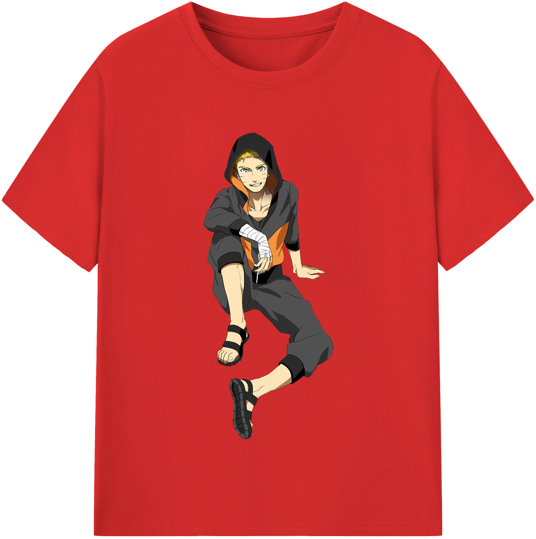 （画像用） NARUTO -ナルト- うずまき ナルト Uzumaki Naruto レディースカジュアルプリントTシャツ（綿100％）