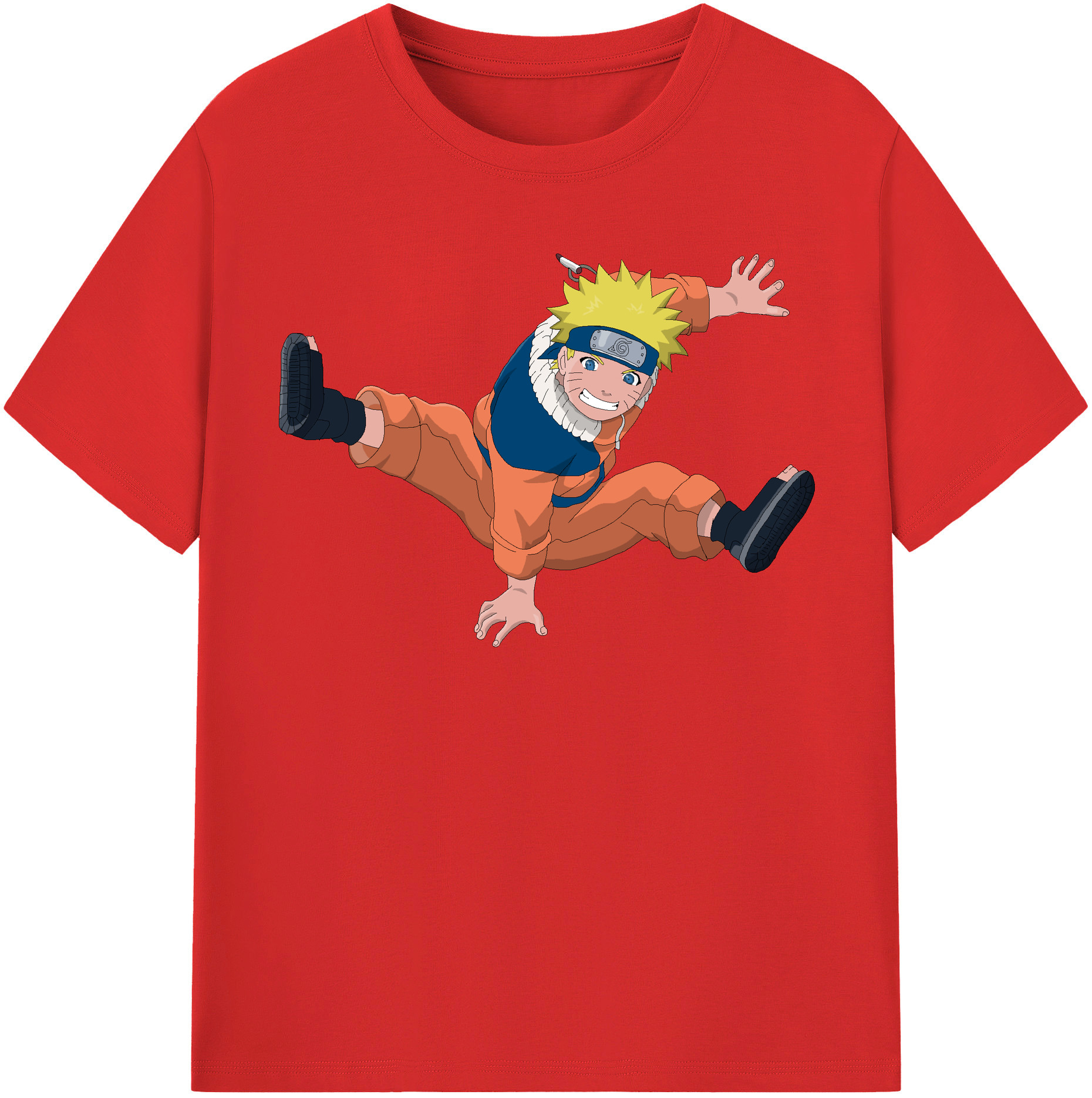 （画像用） NARUTO -ナルト- うずまき ナルト Uzumaki Naruto レディースカジュアルプリントTシャツ（綿100％）