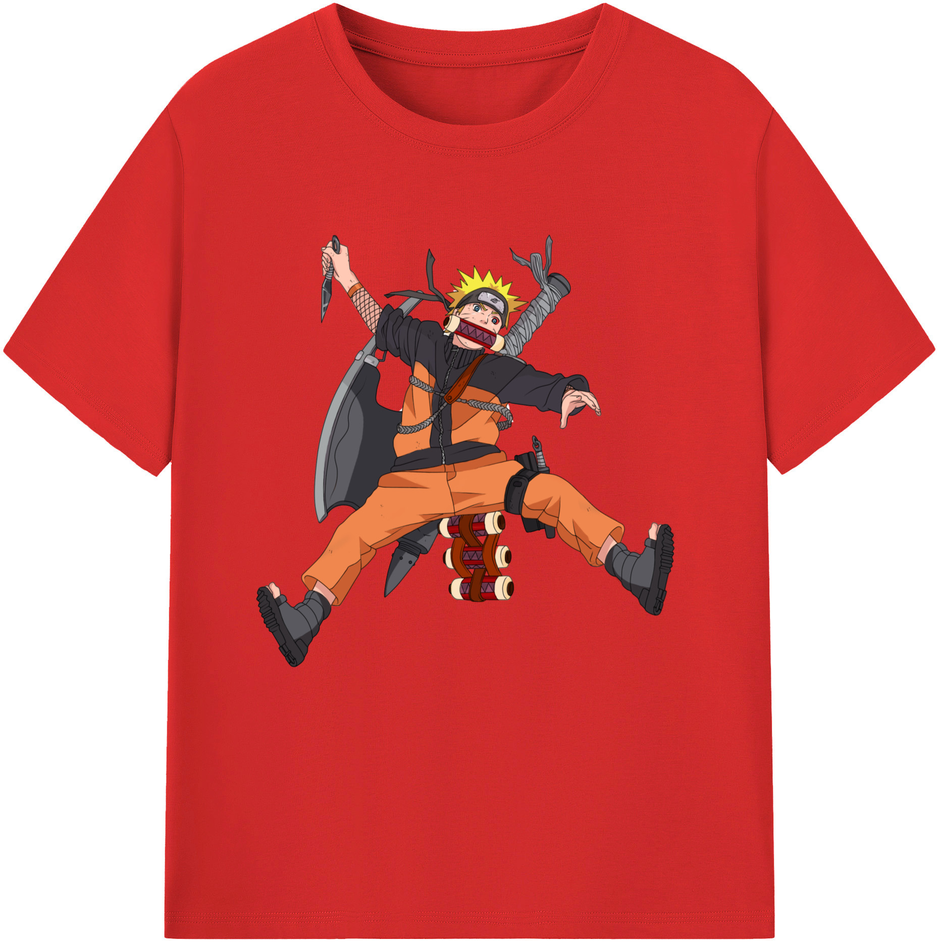 （画像用） NARUTO -ナルト- うずまき ナルト Uzumaki Naruto レディースカジュアルプリントTシャツ（綿100％）