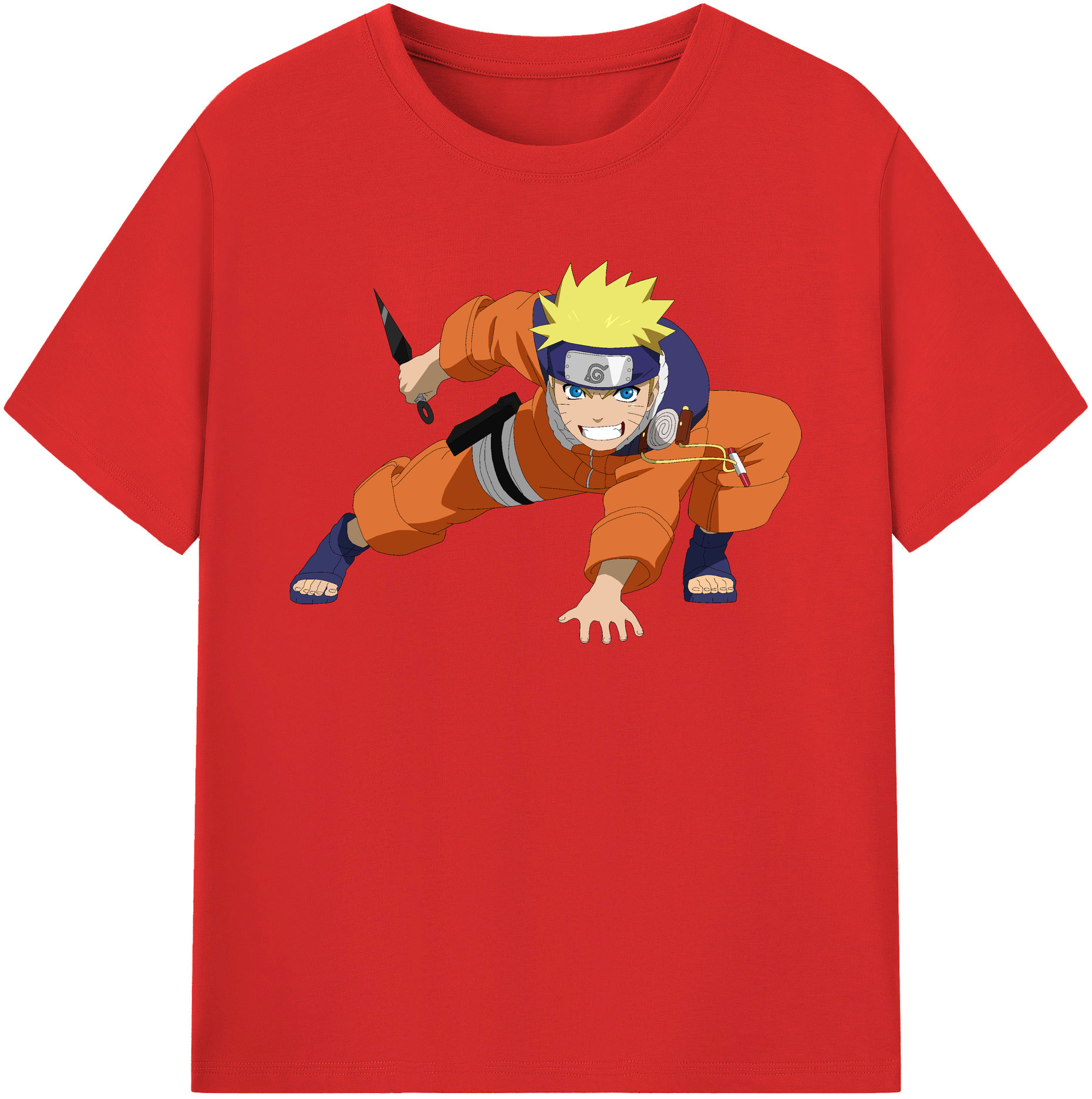 （画像用） NARUTO -ナルト- うずまき ナルト Uzumaki Naruto レディースカジュアルプリントTシャツ（綿100％）