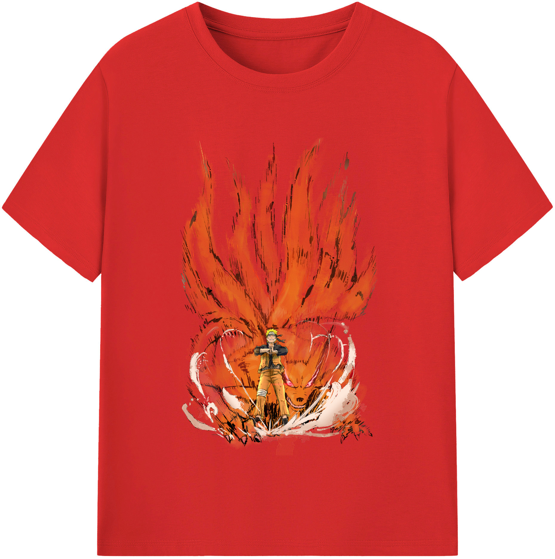 （画像用） NARUTO -ナルト- うずまき ナルト Uzumaki Naruto レディースカジュアルプリントTシャツ（綿100％）
