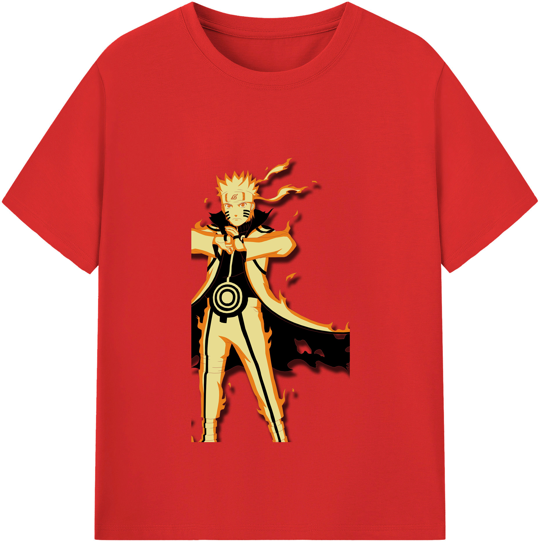 （画像用） NARUTO -ナルト- うずまき ナルト Uzumaki Naruto レディースカジュアルプリントTシャツ（綿100％）