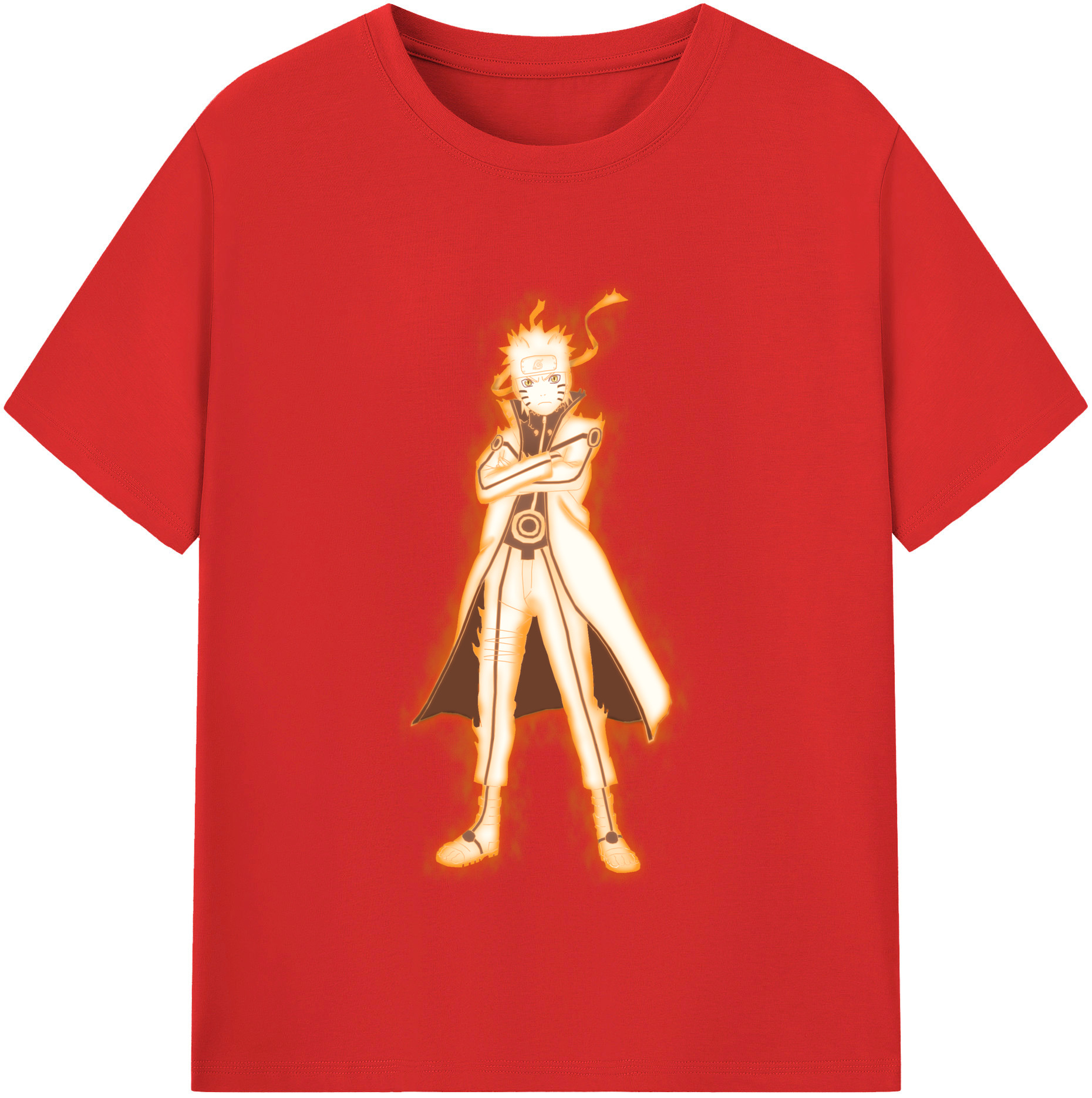（画像用） NARUTO -ナルト- うずまき ナルト Uzumaki Naruto レディースカジュアルプリントTシャツ（綿100％）