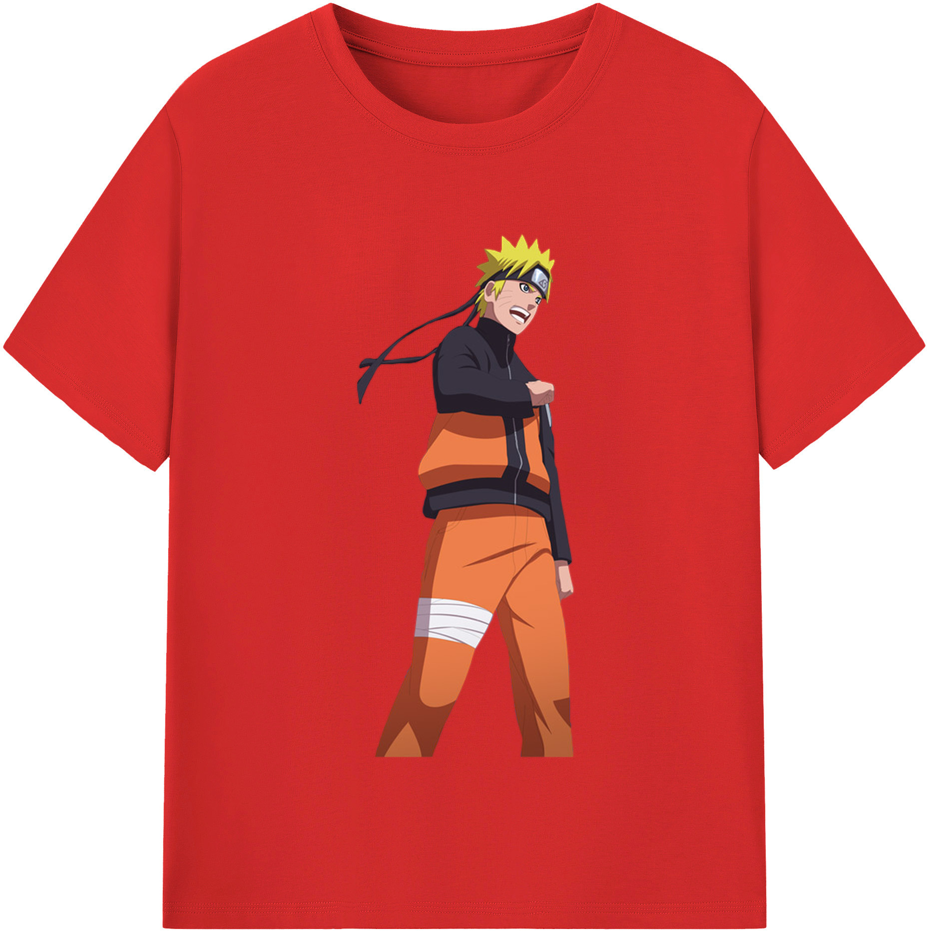 （画像用） NARUTO -ナルト- うずまき ナルト Uzumaki Naruto レディースカジュアルプリントTシャツ（綿100％）