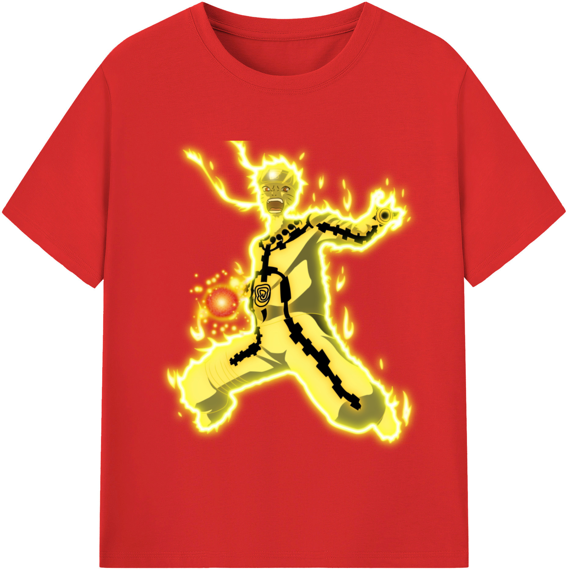 （画像用） NARUTO -ナルト- うずまき ナルト Uzumaki Naruto レディースカジュアルプリントTシャツ（綿100％）