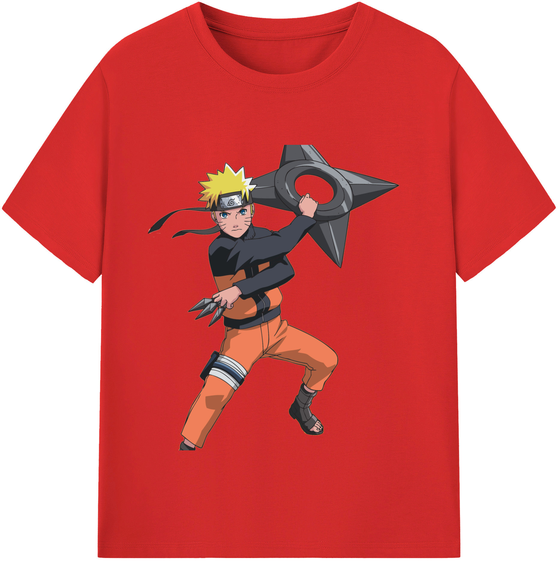 （画像用） NARUTO -ナルト- うずまき ナルト Uzumaki Naruto レディースカジュアルプリントTシャツ（綿100％）