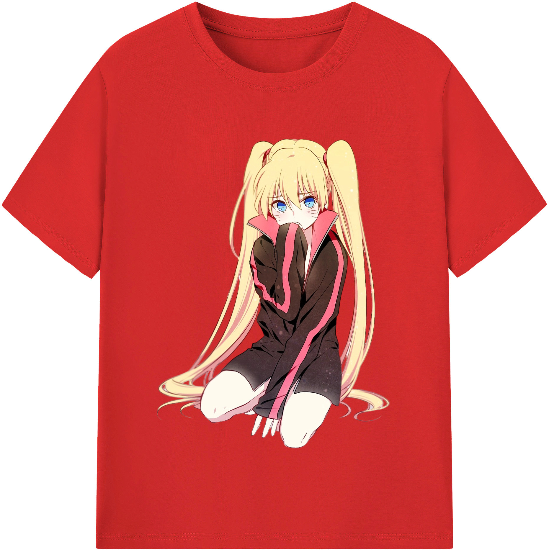 （画像用） NARUTO -ナルト- うずまき ナルト Uzumaki Naruto レディースカジュアルプリントTシャツ（綿100％）