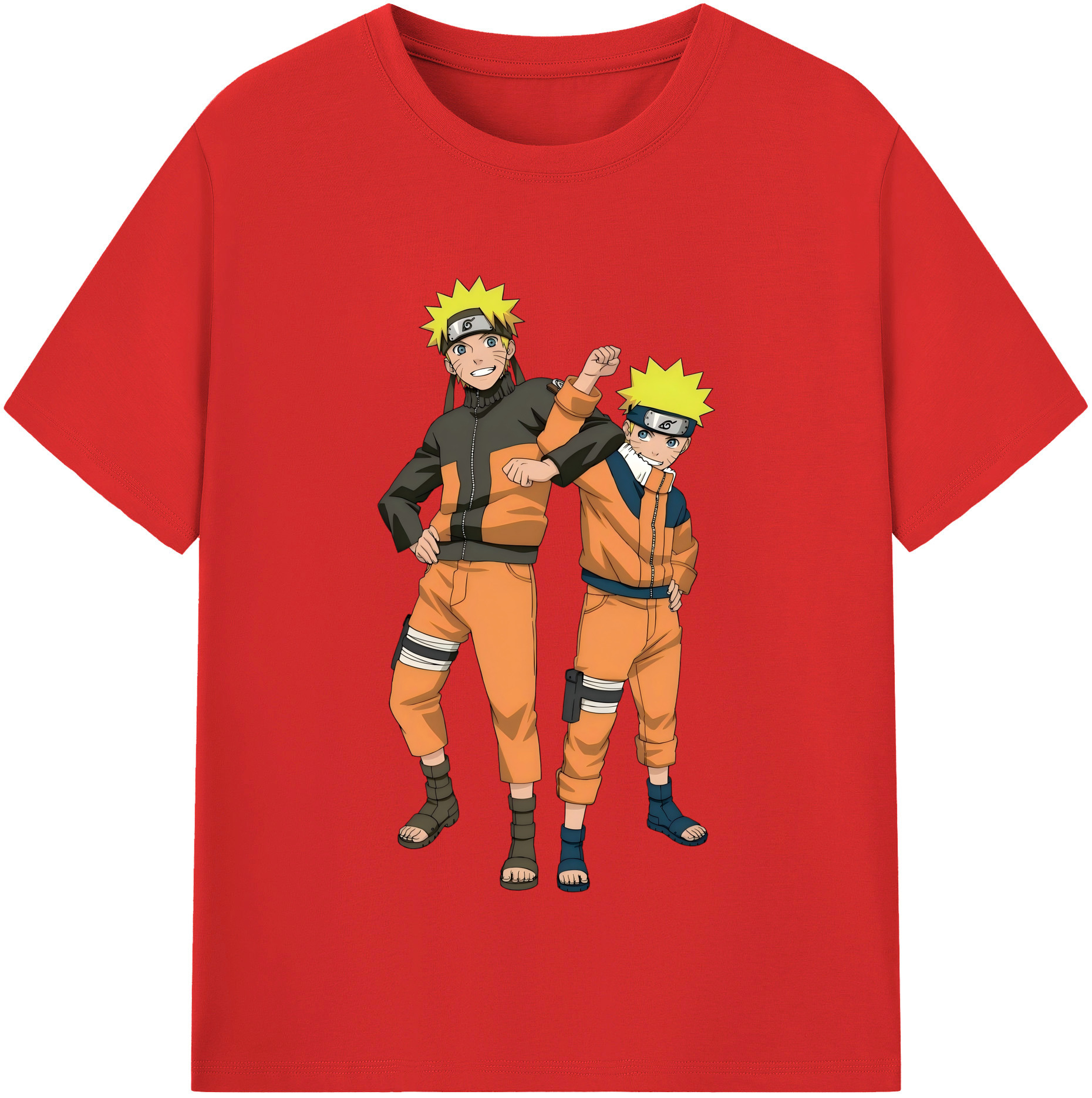 （画像用） NARUTO -ナルト- うずまき ナルト Uzumaki Naruto レディースカジュアルプリントTシャツ（綿100％）