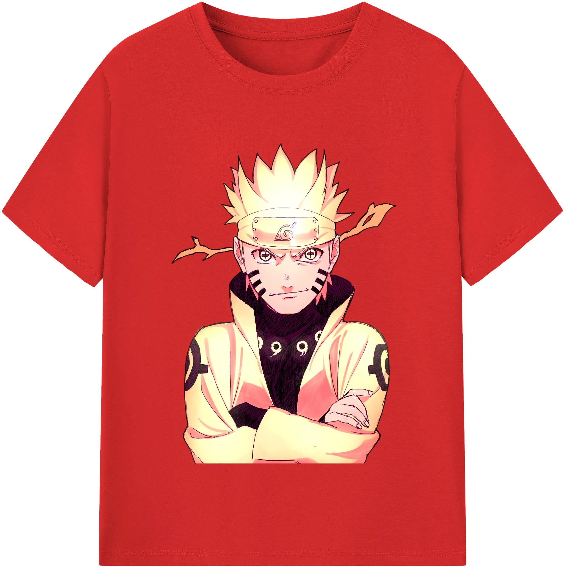 （画像用） NARUTO -ナルト- うずまき ナルト Uzumaki Naruto レディースカジュアルプリントTシャツ（綿100％）