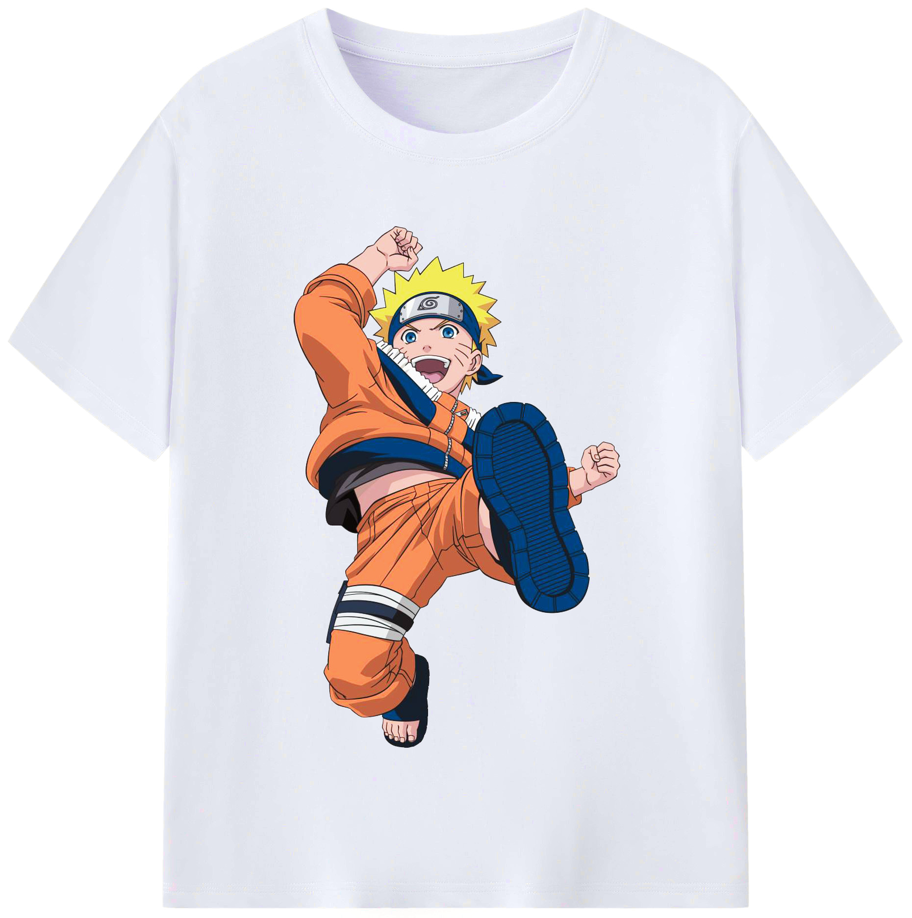 （画像用） NARUTO -ナルト- うずまき ナルト Uzumaki Naruto レディースカジュアルプリントTシャツ（綿100％）