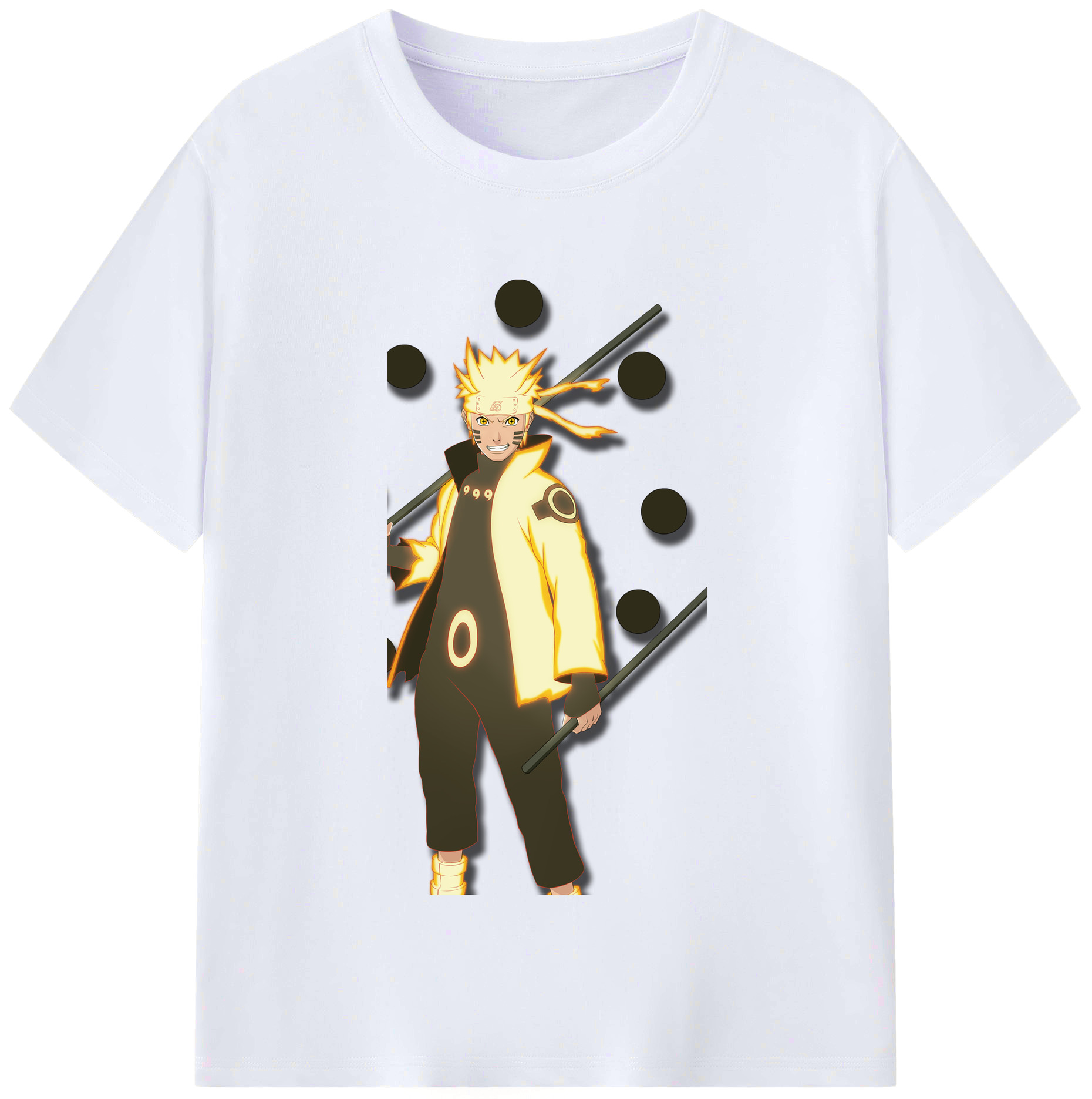 （画像用） NARUTO -ナルト- うずまき ナルト Uzumaki Naruto レディースカジュアルプリントTシャツ（綿100％）