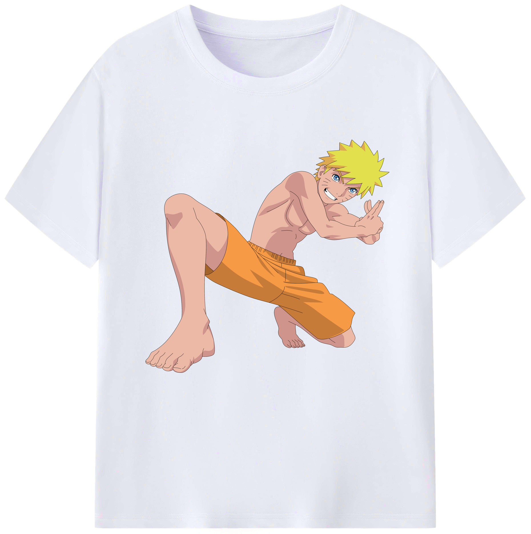 （画像用） NARUTO -ナルト- うずまき ナルト Uzumaki Naruto レディースカジュアルプリントTシャツ（綿100％）