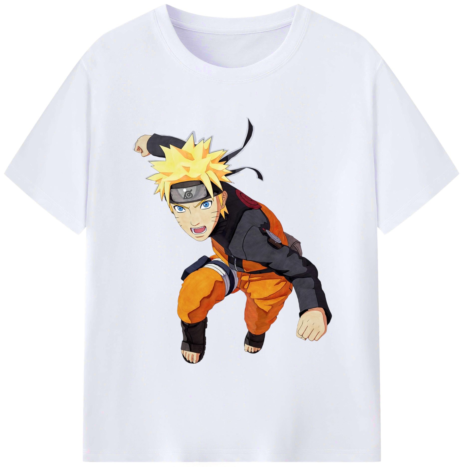 （画像用） NARUTO -ナルト- うずまき ナルト Uzumaki Naruto レディースカジュアルプリントTシャツ（綿100％）