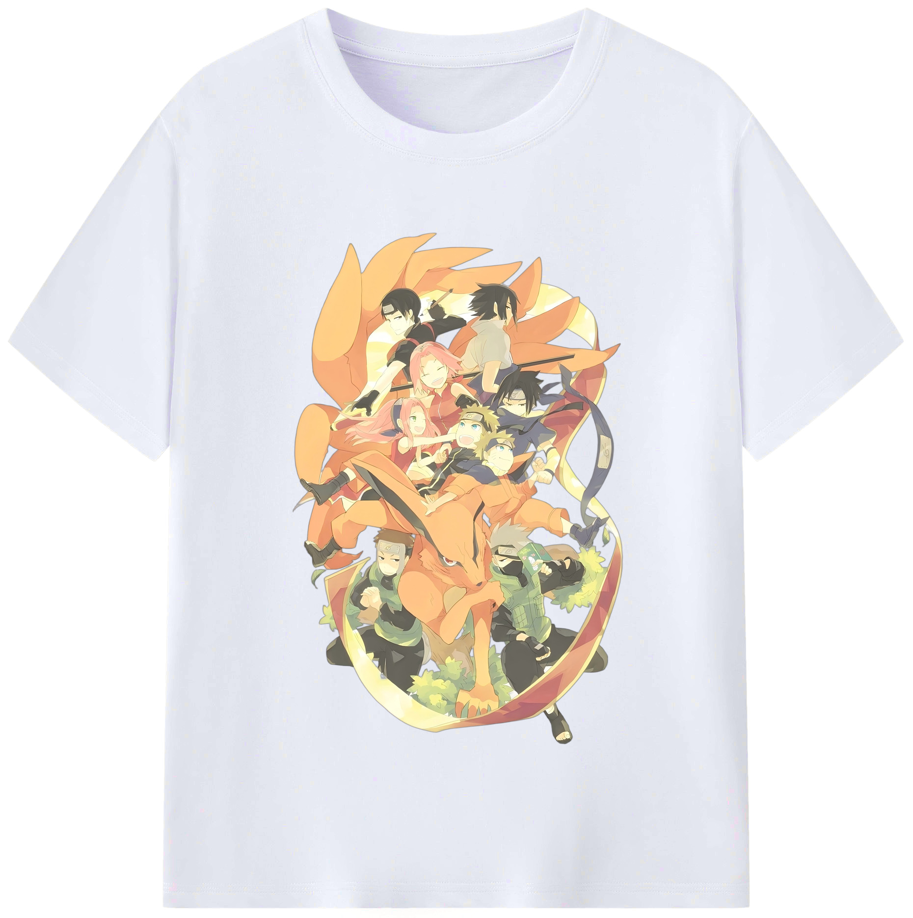 （画像用） NARUTO -ナルト- うずまき ナルト Uzumaki Naruto レディースカジュアルプリントTシャツ（綿100％）