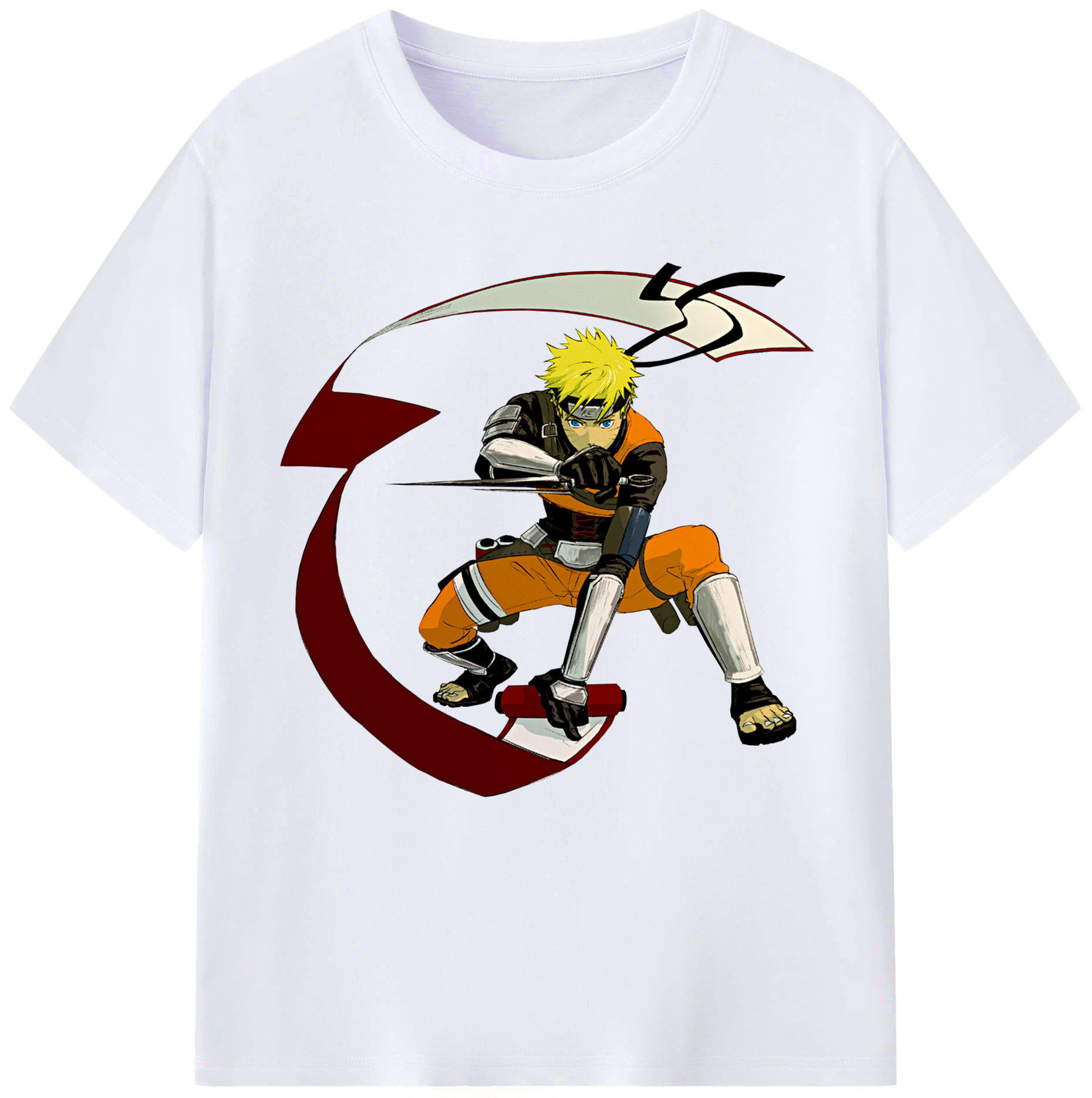 （画像用） NARUTO -ナルト- うずまき ナルト Uzumaki Naruto レディースカジュアルプリントTシャツ（綿100％）