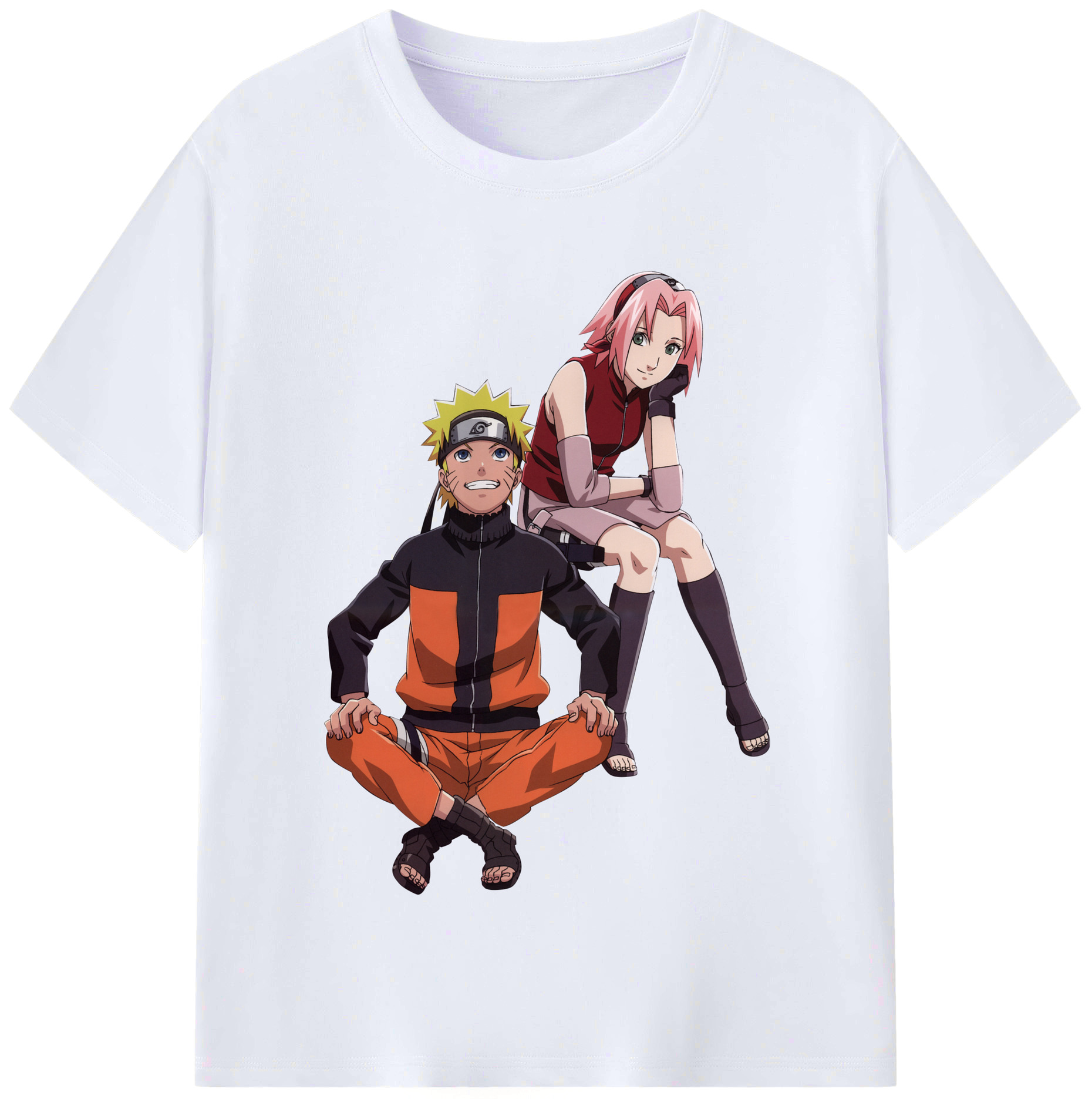 （画像用） NARUTO -ナルト- うずまき ナルト Uzumaki Naruto レディースカジュアルプリントTシャツ（綿100％）