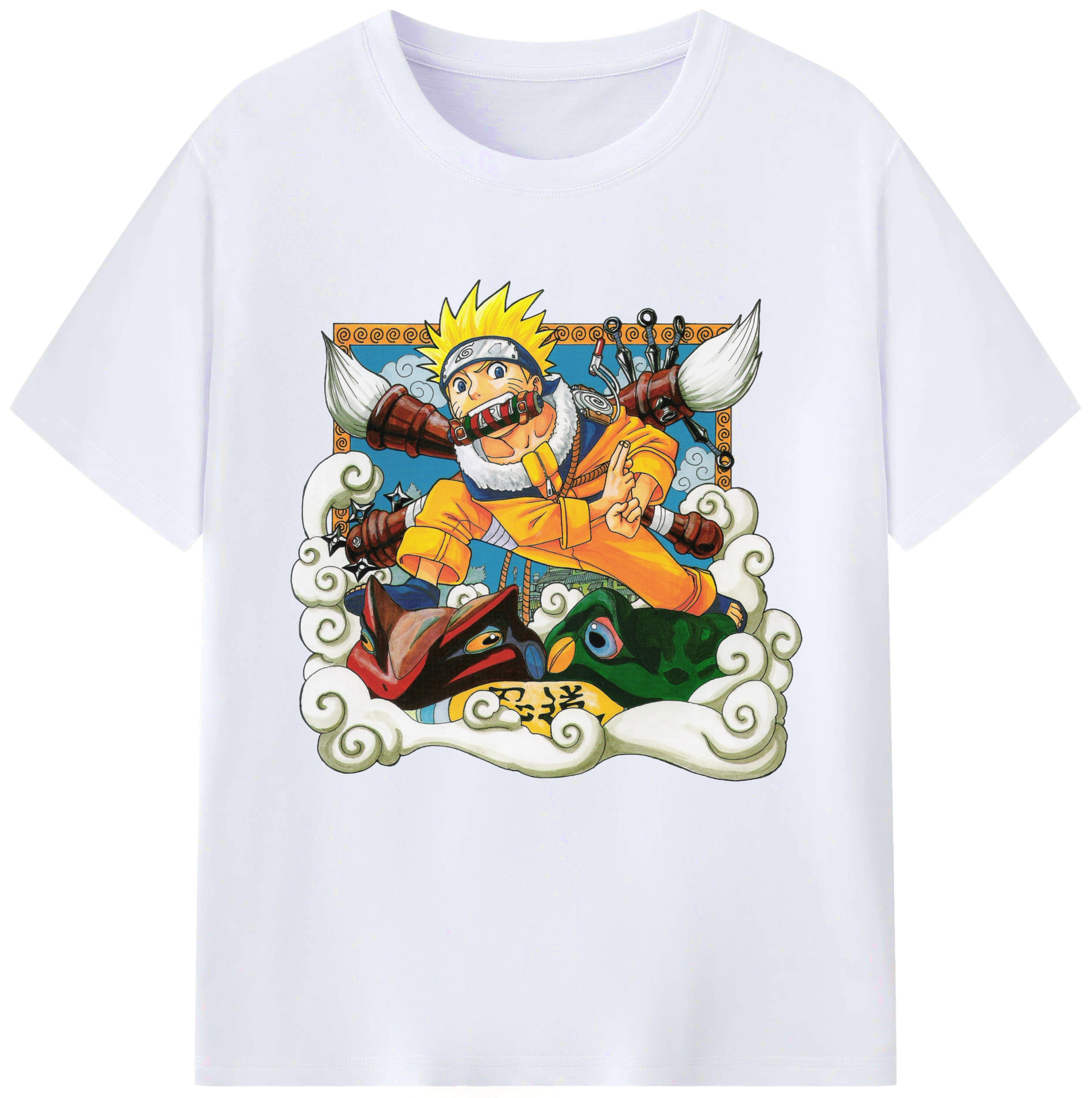 （画像用） NARUTO -ナルト- うずまき ナルト Uzumaki Naruto レディースカジュアルプリントTシャツ（綿100％）