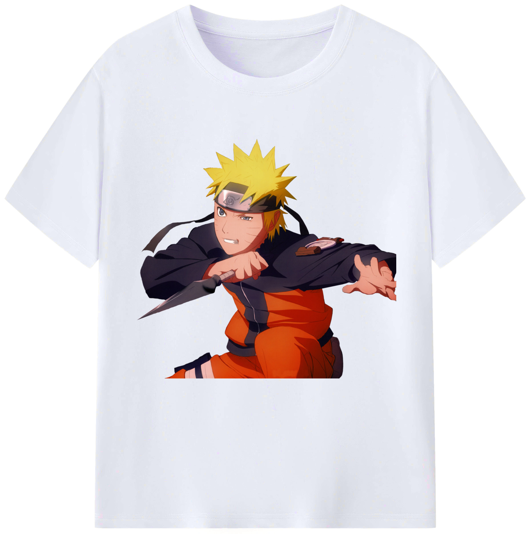 （画像用） NARUTO -ナルト- うずまき ナルト Uzumaki Naruto レディースカジュアルプリントTシャツ（綿100％）