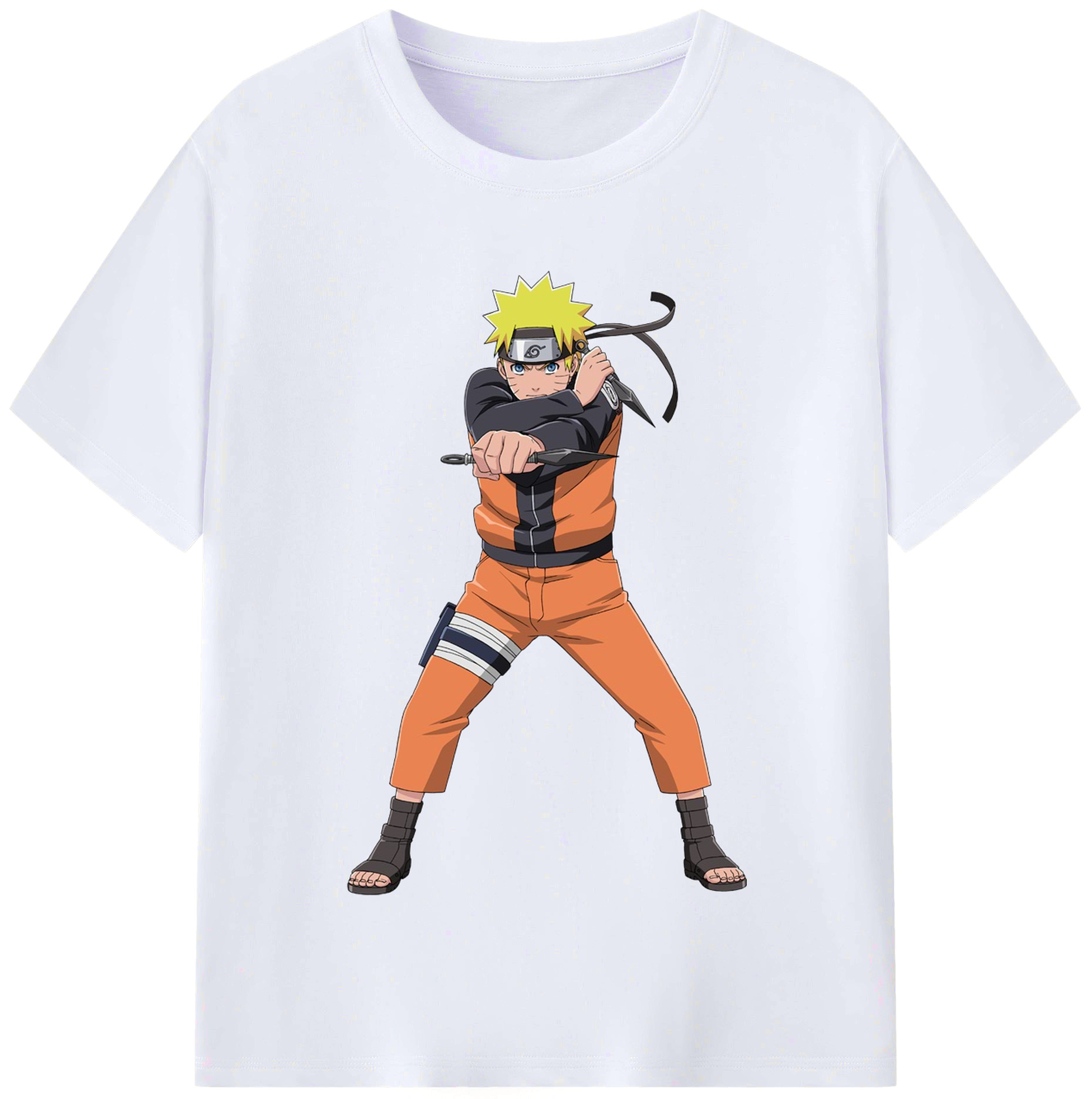 （画像用） NARUTO -ナルト- うずまき ナルト Uzumaki Naruto レディースカジュアルプリントTシャツ（綿100％）