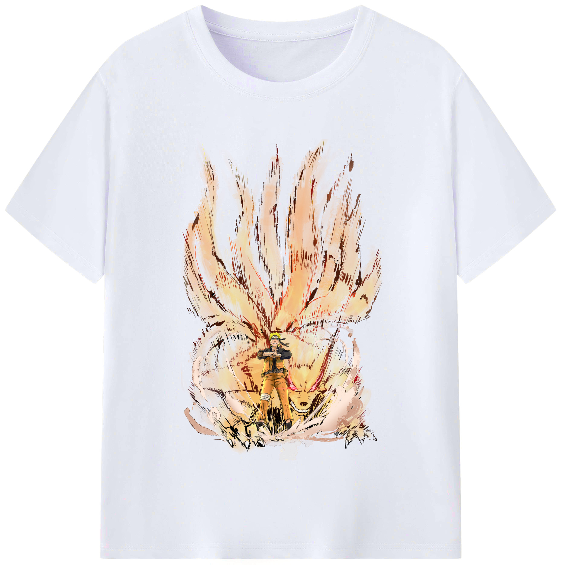 （画像用） NARUTO -ナルト- うずまき ナルト Uzumaki Naruto レディースカジュアルプリントTシャツ（綿100％）