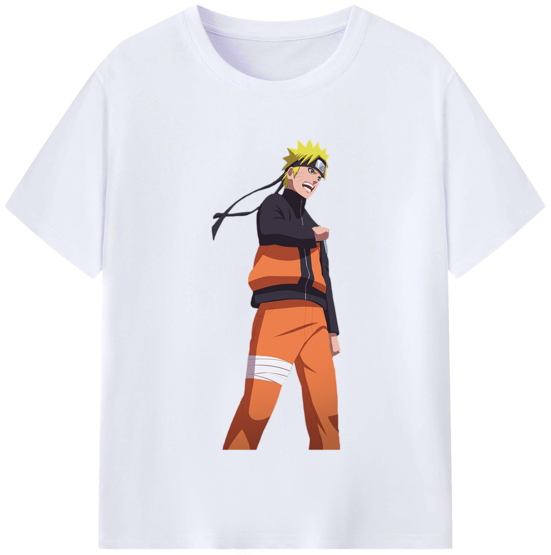 （画像用） NARUTO -ナルト- うずまき ナルト Uzumaki Naruto レディースカジュアルプリントTシャツ（綿100％）