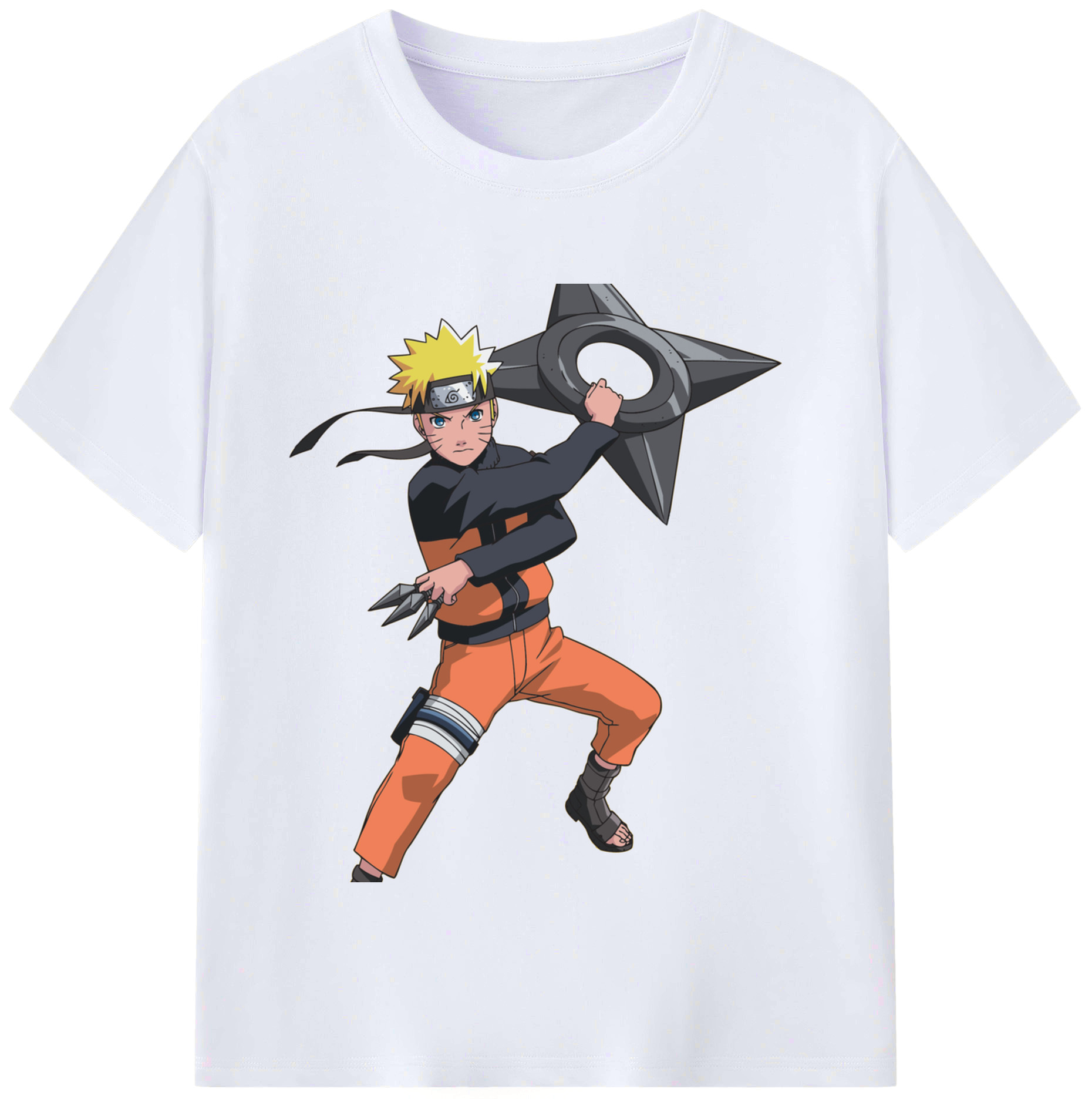 （画像用） NARUTO -ナルト- うずまき ナルト Uzumaki Naruto レディースカジュアルプリントTシャツ（綿100％）