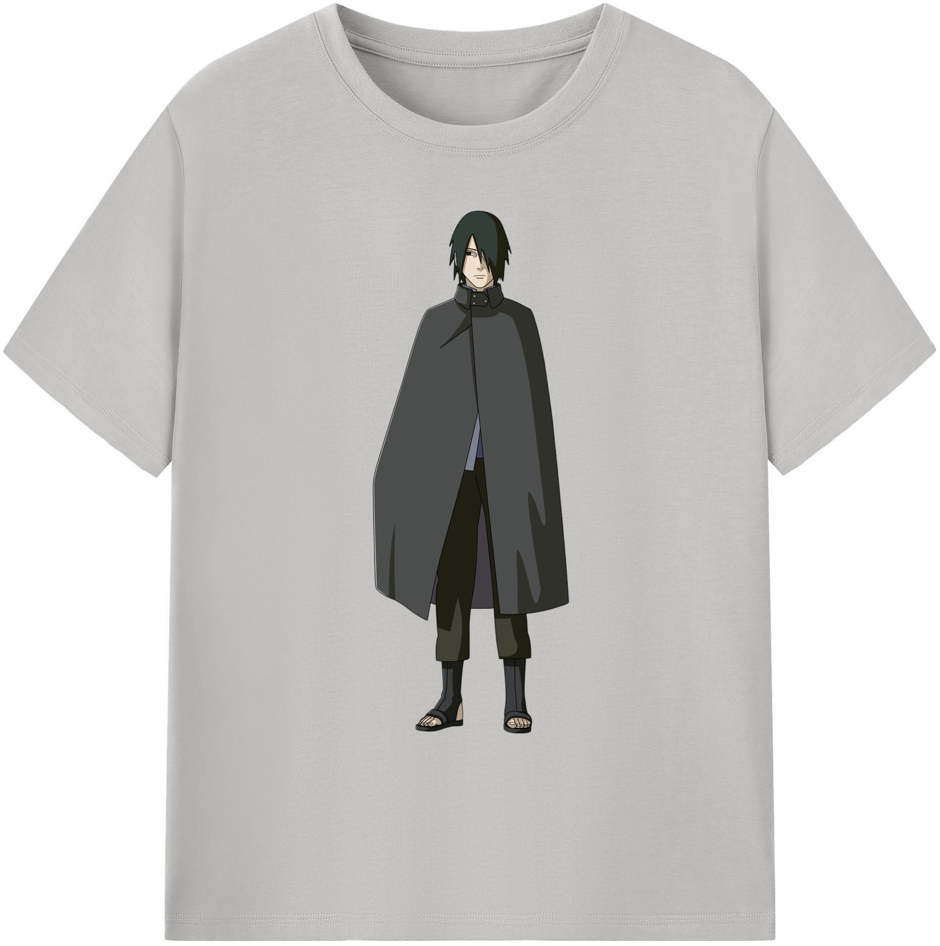（画像用） NARUTO -ナルト- うちは サスケ Uchiha Sasuke 綿100％ メンズ半袖Tシャツ｜肌触りやわらか＆通気性