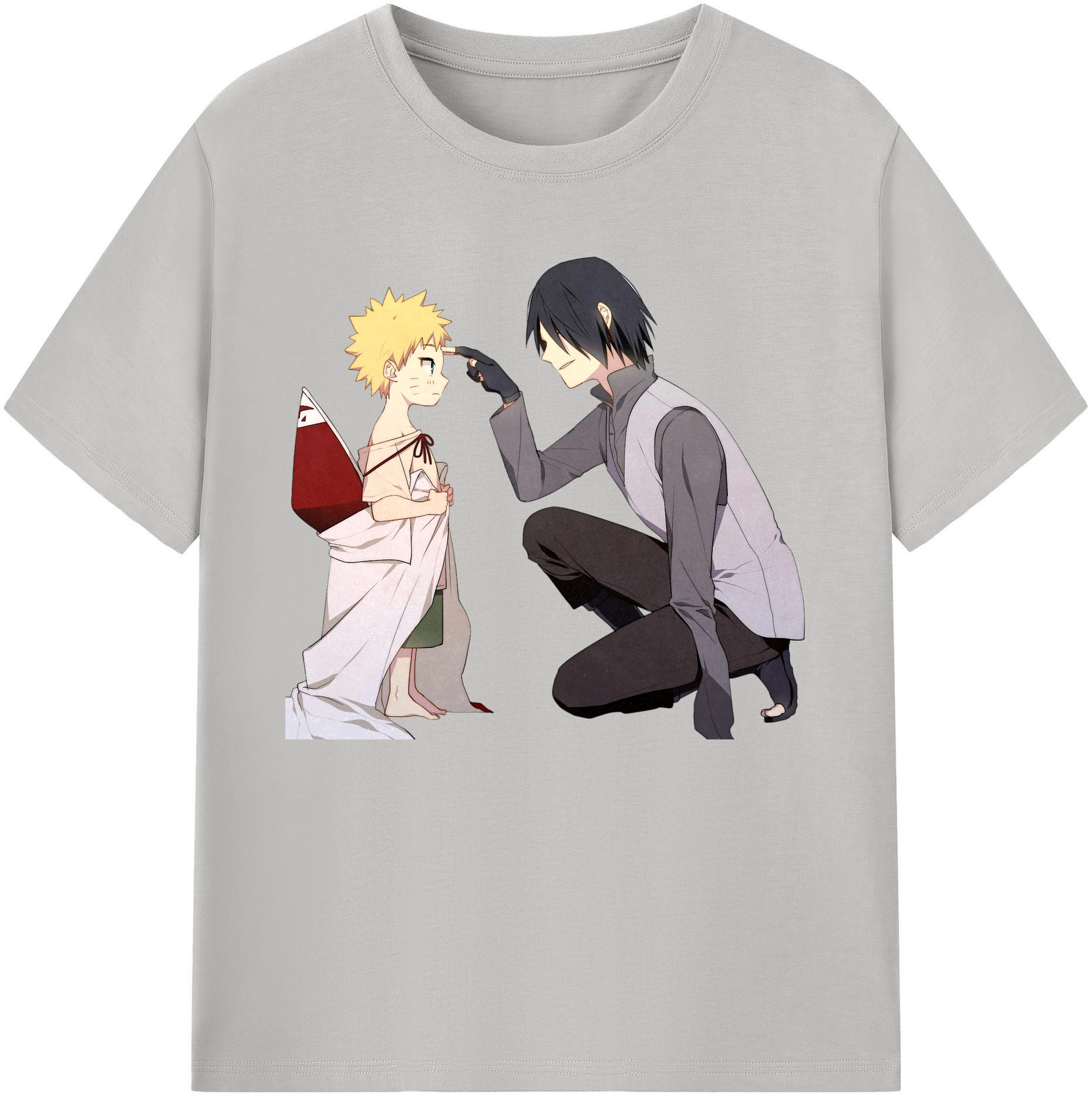 （画像用） NARUTO -ナルト- うちは サスケ Uchiha Sasuke 綿100％ メンズ半袖Tシャツ｜肌触りやわらか＆通気性
