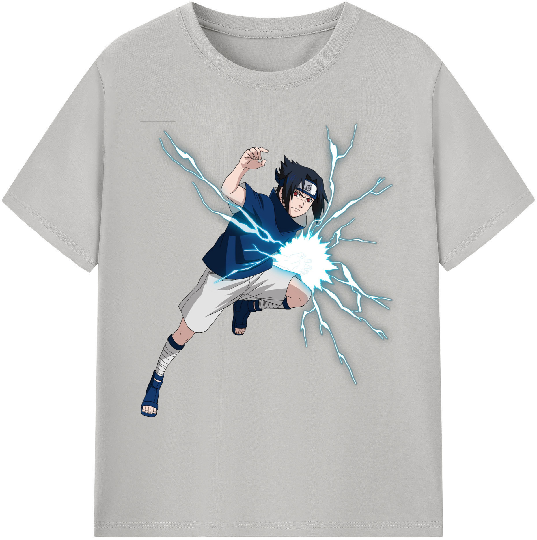 （画像用） NARUTO -ナルト- うちは サスケ Uchiha Sasuke 綿100％ メンズ半袖Tシャツ｜肌触りやわらか＆通気性