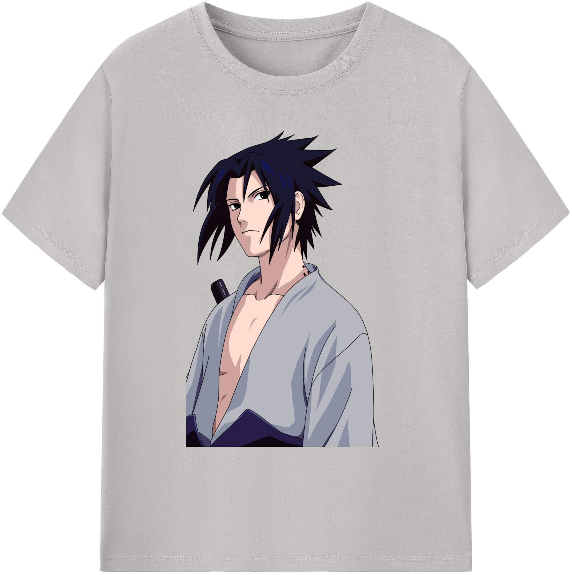 （画像用） NARUTO -ナルト- うちは サスケ Uchiha Sasuke 綿100％ メンズ半袖Tシャツ｜肌触りやわらか＆通気性