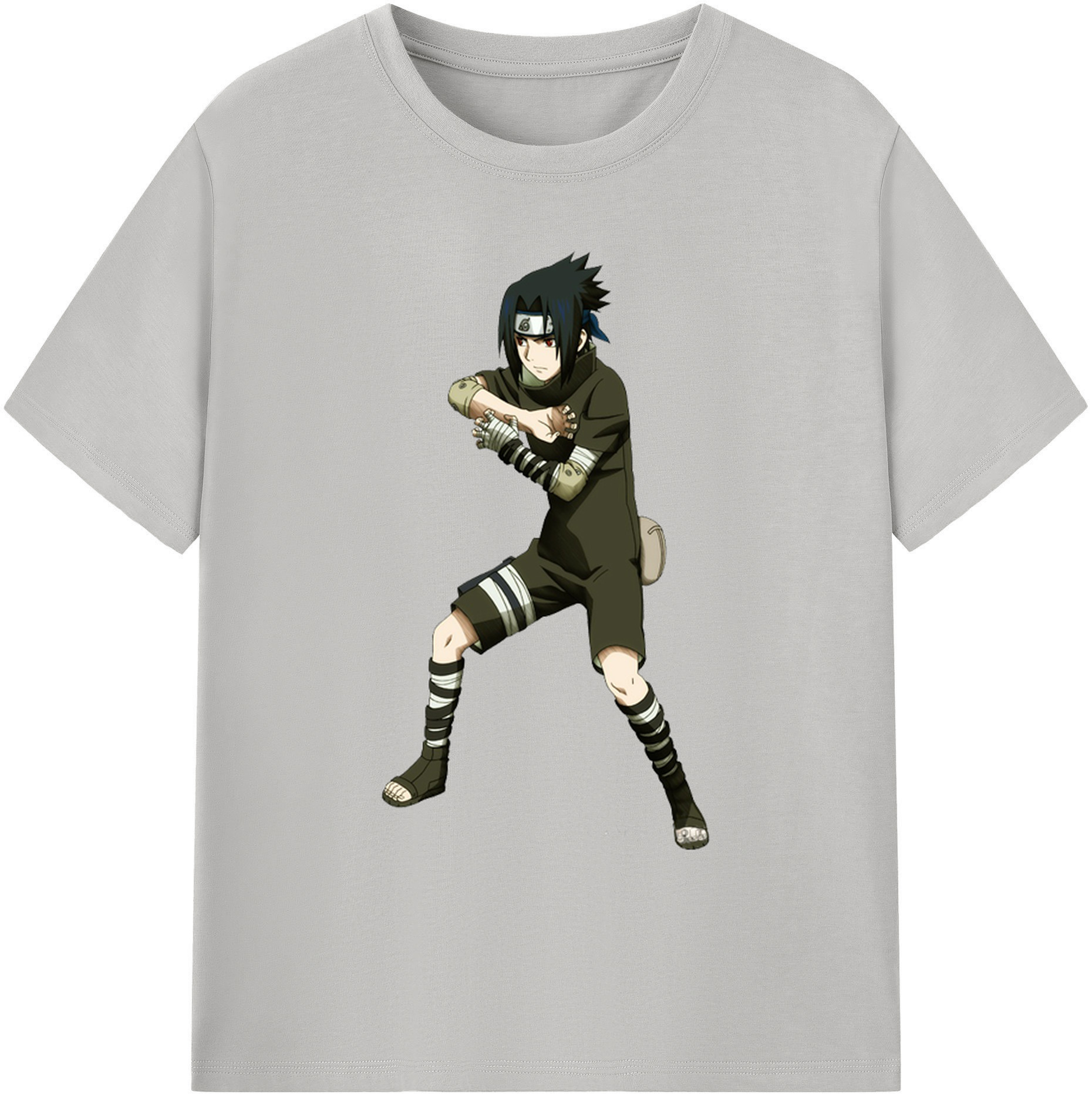 （画像用） NARUTO -ナルト- うちは サスケ Uchiha Sasuke 綿100％ メンズ半袖Tシャツ｜肌触りやわらか＆通気性