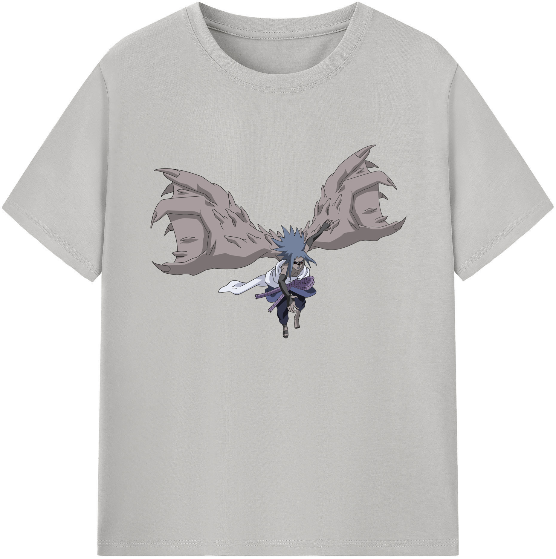 （画像用） NARUTO -ナルト- うちは サスケ Uchiha Sasuke 綿100％ メンズ半袖Tシャツ｜肌触りやわらか＆通気性