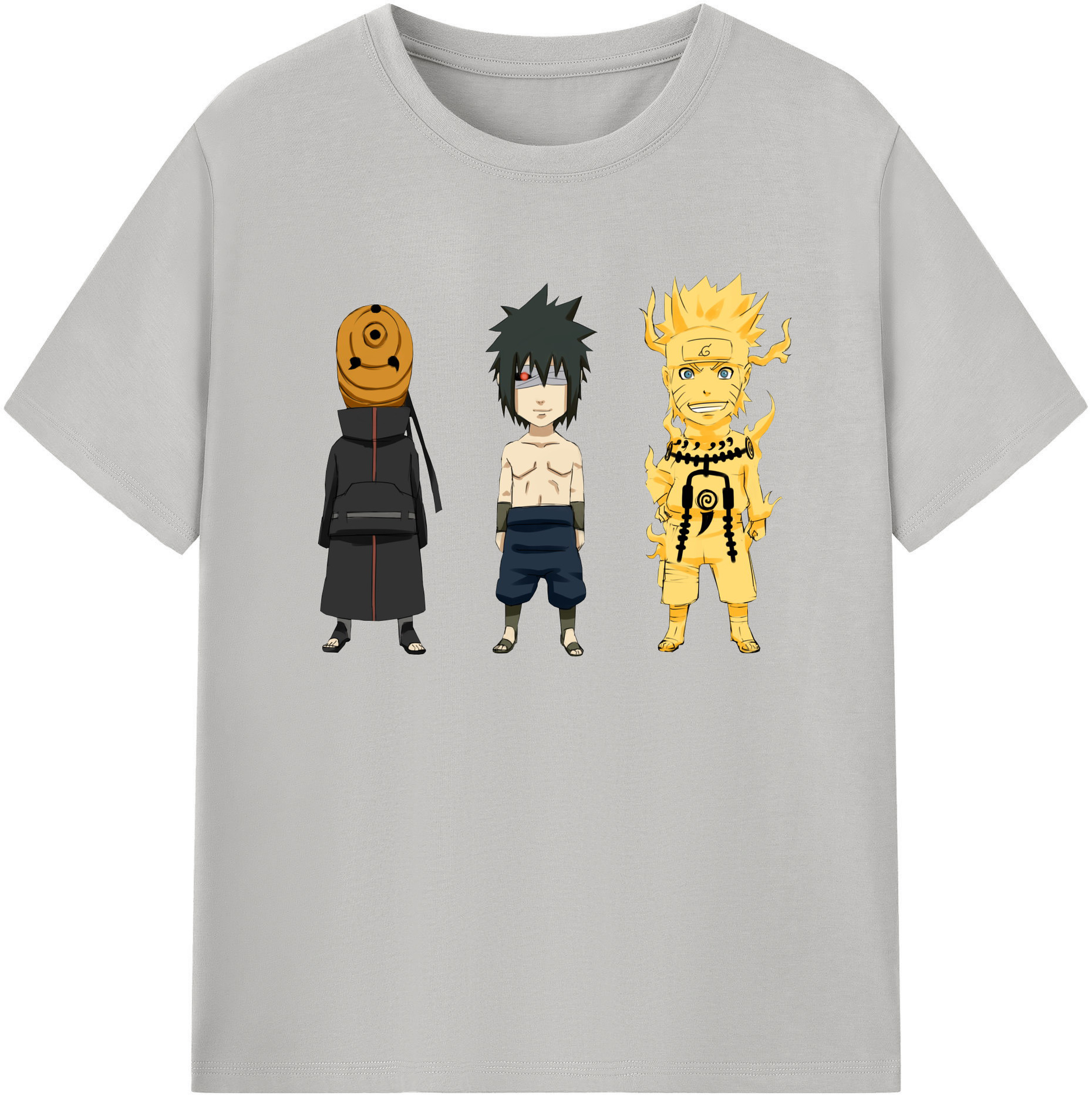 （画像用） NARUTO -ナルト- うちは サスケ Uchiha Sasuke 綿100％ メンズ半袖Tシャツ｜肌触りやわらか＆通気性