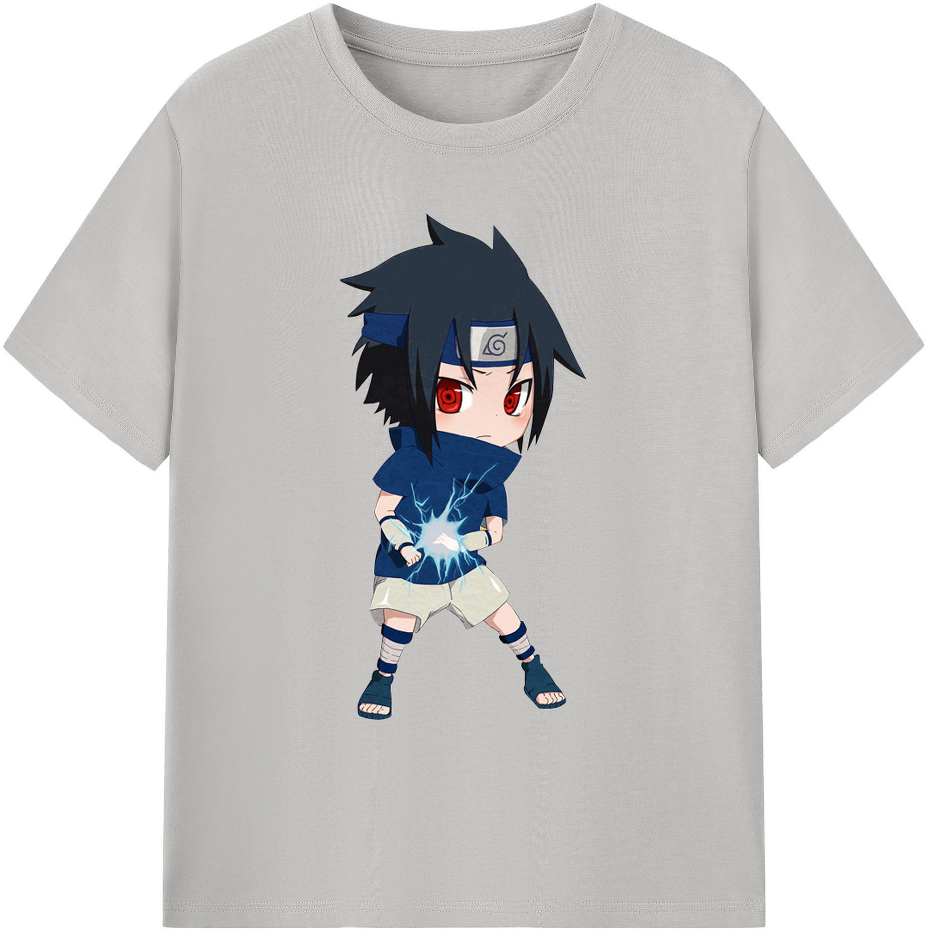 （画像用） NARUTO -ナルト- うちは サスケ Uchiha Sasuke 綿100％ メンズ半袖Tシャツ｜肌触りやわらか＆通気性