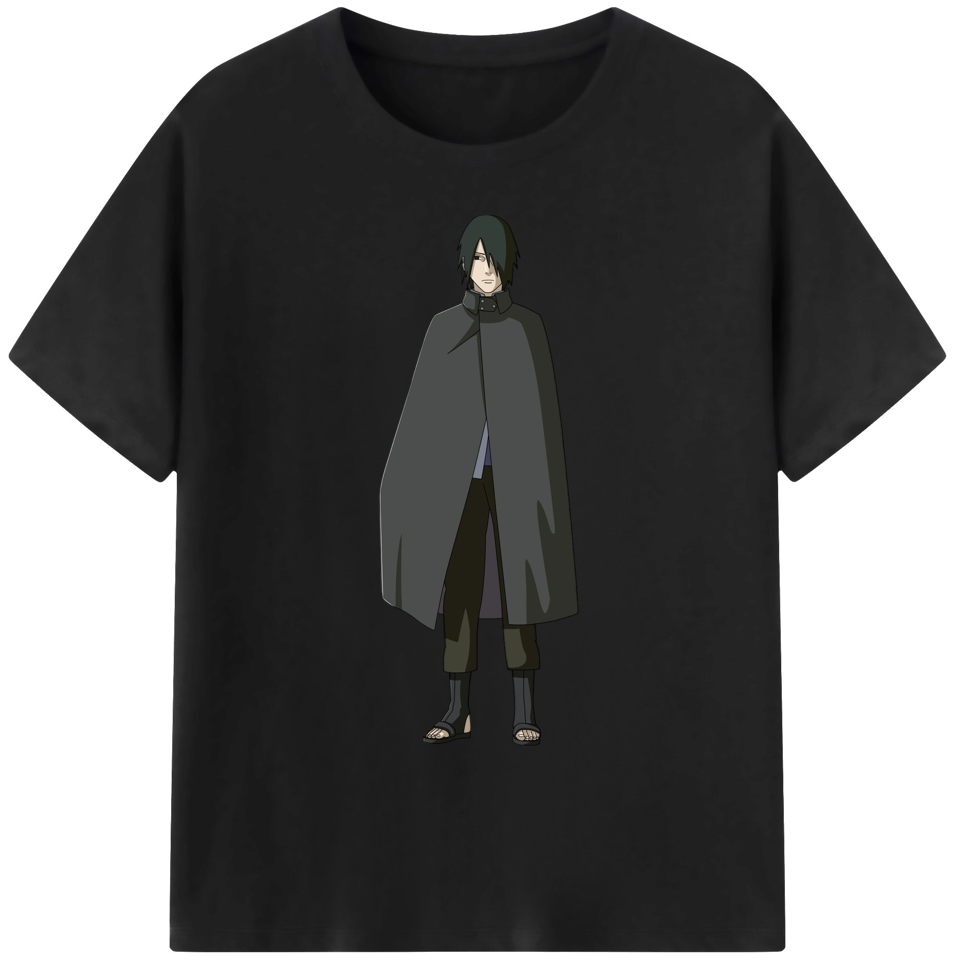 （画像用） NARUTO -ナルト- うちは サスケ Uchiha Sasuke 綿100％ メンズ半袖Tシャツ｜肌触りやわらか＆通気性