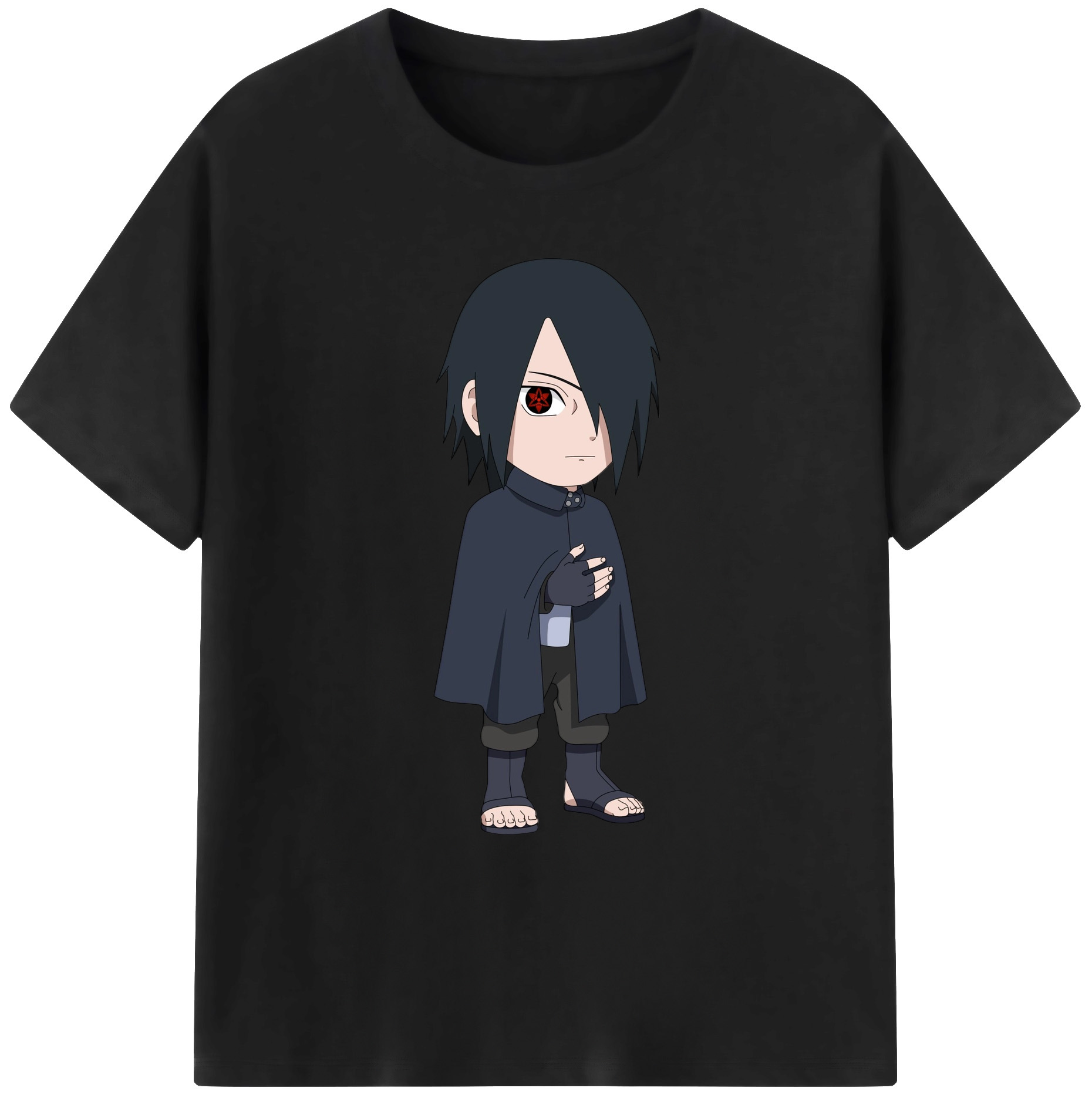 （画像用） NARUTO -ナルト- うちは サスケ Uchiha Sasuke 綿100％ メンズ半袖Tシャツ｜肌触りやわらか＆通気性