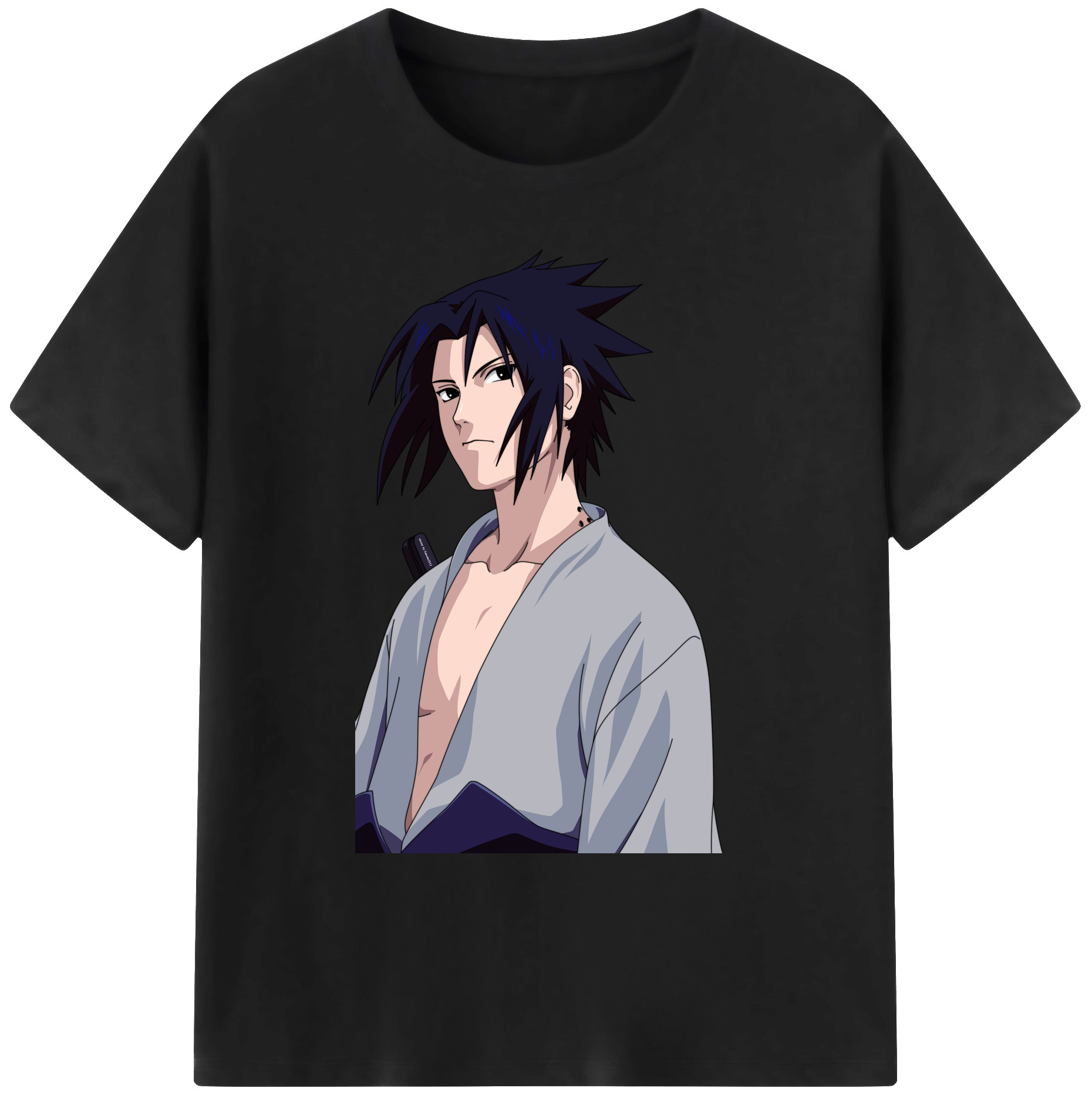（画像用） NARUTO -ナルト- うちは サスケ Uchiha Sasuke 綿100％ メンズ半袖Tシャツ｜肌触りやわらか＆通気性
