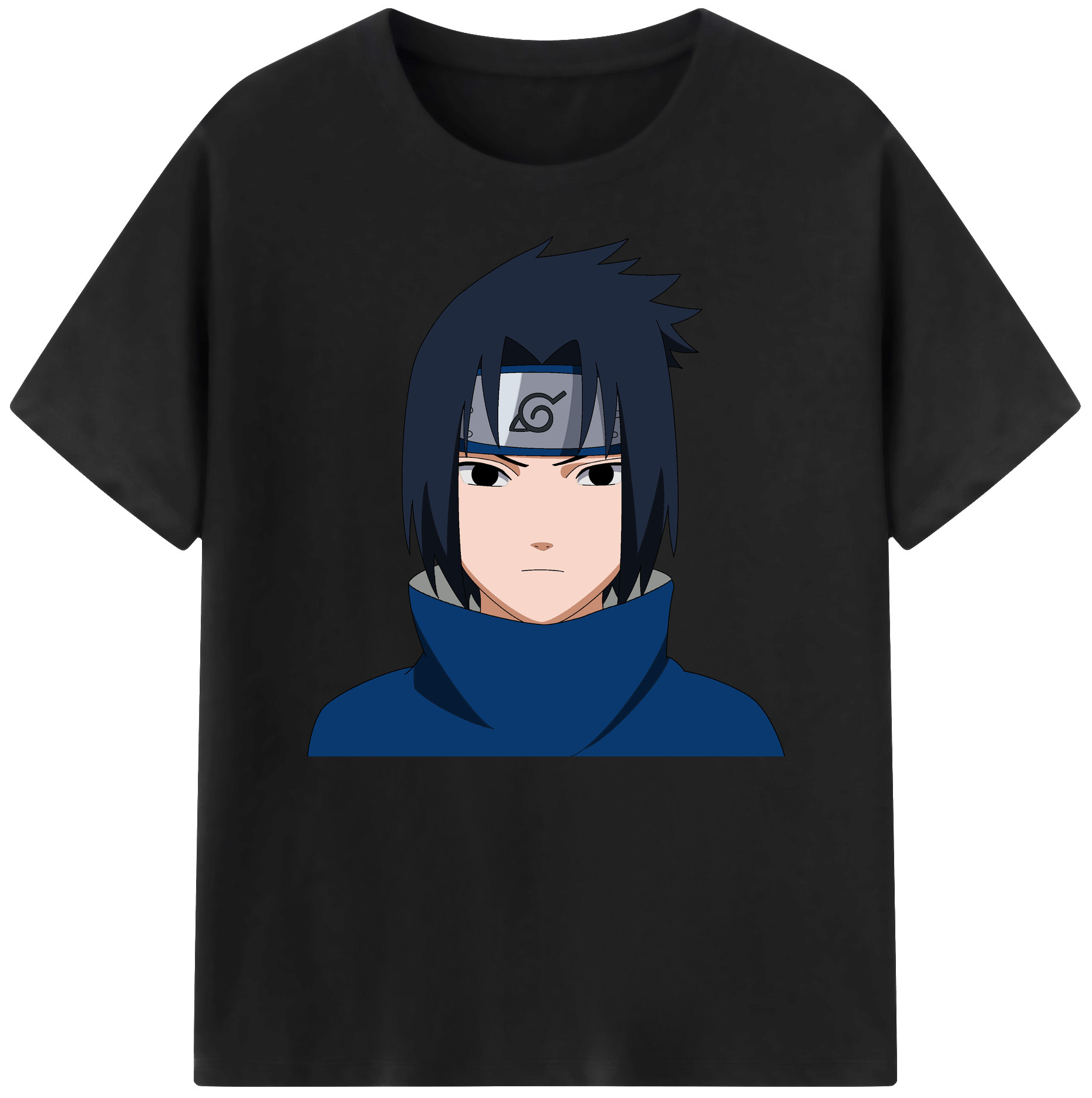 （画像用） NARUTO -ナルト- うちは サスケ Uchiha Sasuke 綿100％ メンズ半袖Tシャツ｜肌触りやわらか＆通気性