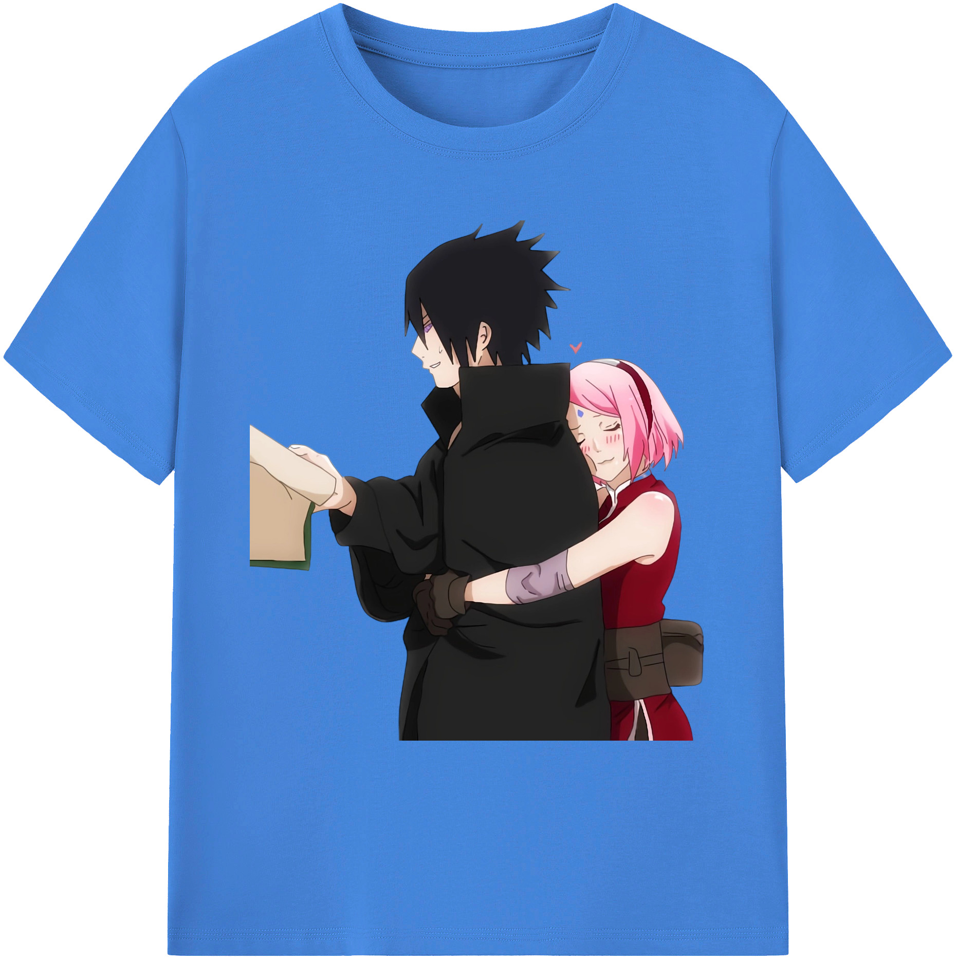 （画像用） NARUTO -ナルト- うちは サスケ Uchiha Sasuke 綿100％ メンズ半袖Tシャツ｜肌触りやわらか＆通気性