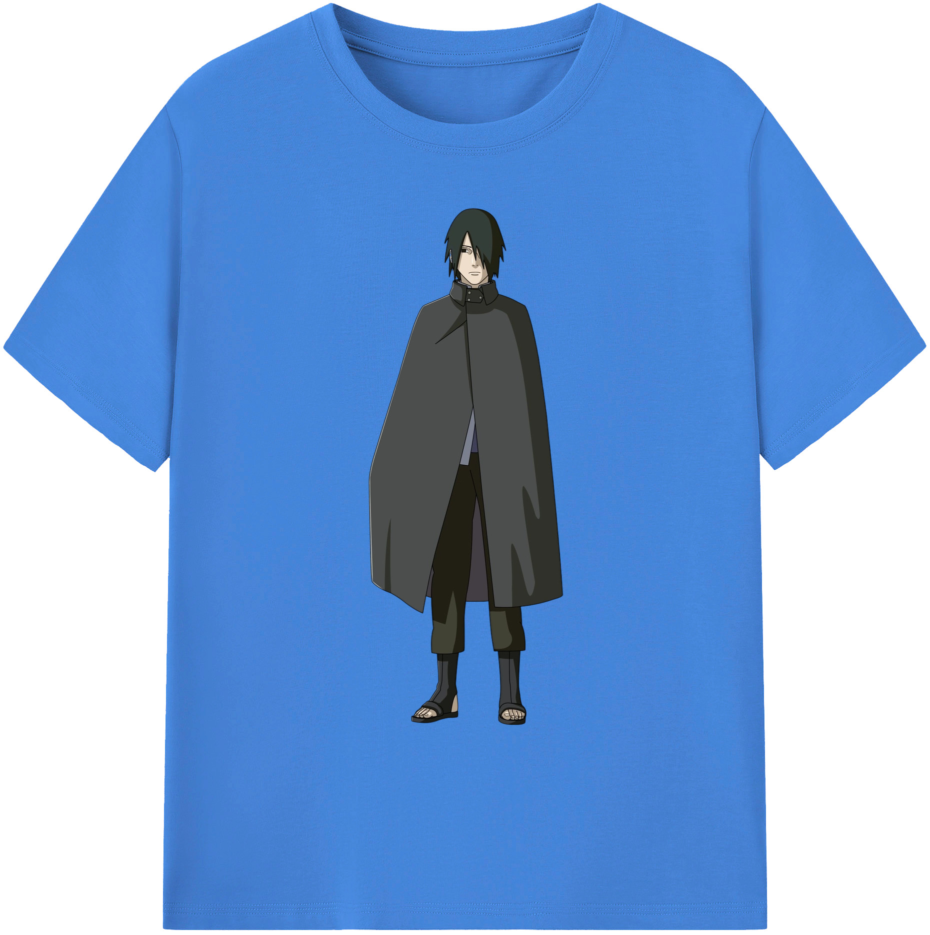 （画像用） NARUTO -ナルト- うちは サスケ Uchiha Sasuke 綿100％ メンズ半袖Tシャツ｜肌触りやわらか＆通気性