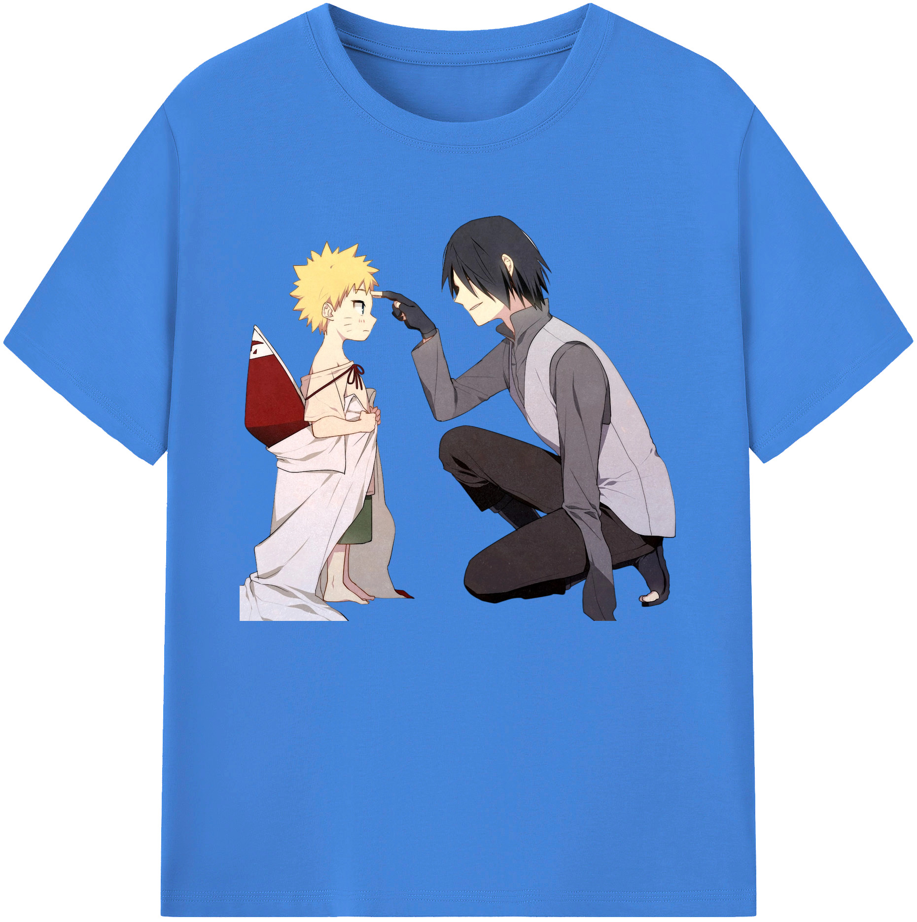 （画像用） NARUTO -ナルト- うちは サスケ Uchiha Sasuke 綿100％ メンズ半袖Tシャツ｜肌触りやわらか＆通気性