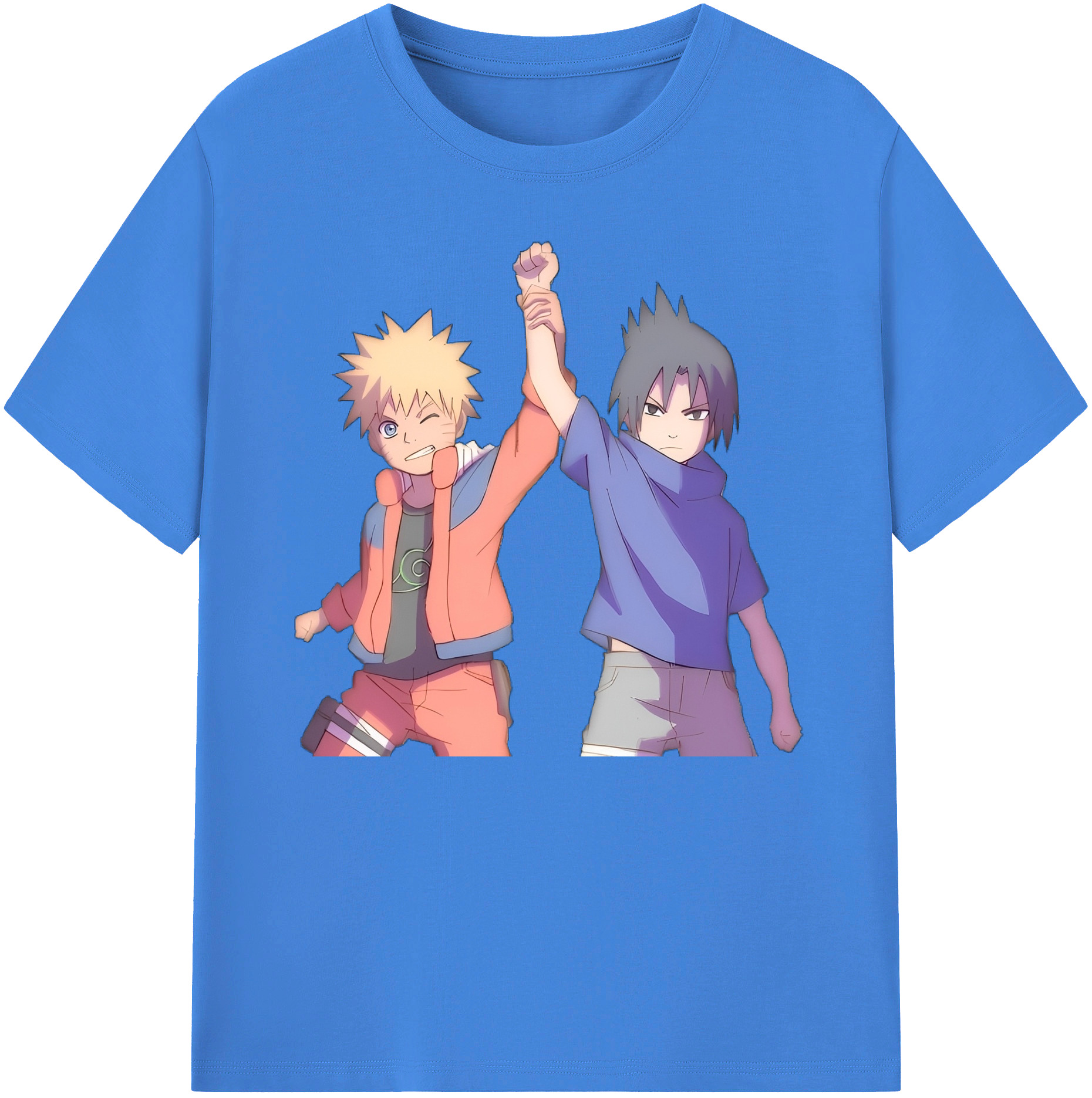 （画像用） NARUTO -ナルト- うちは サスケ Uchiha Sasuke 綿100％ メンズ半袖Tシャツ｜肌触りやわらか＆通気性